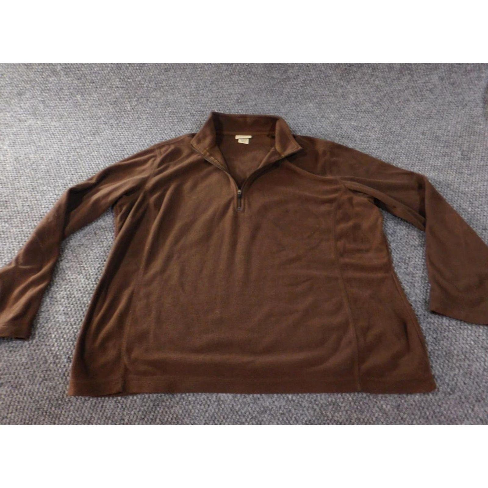 Vintage Gander Mountain Sweatshirt Womens 1X Plus Brown Pullover 1/4 Zip Fleece Outdoors Size XL / US 12-14 / IT 48-50 - 2 Thumbnail