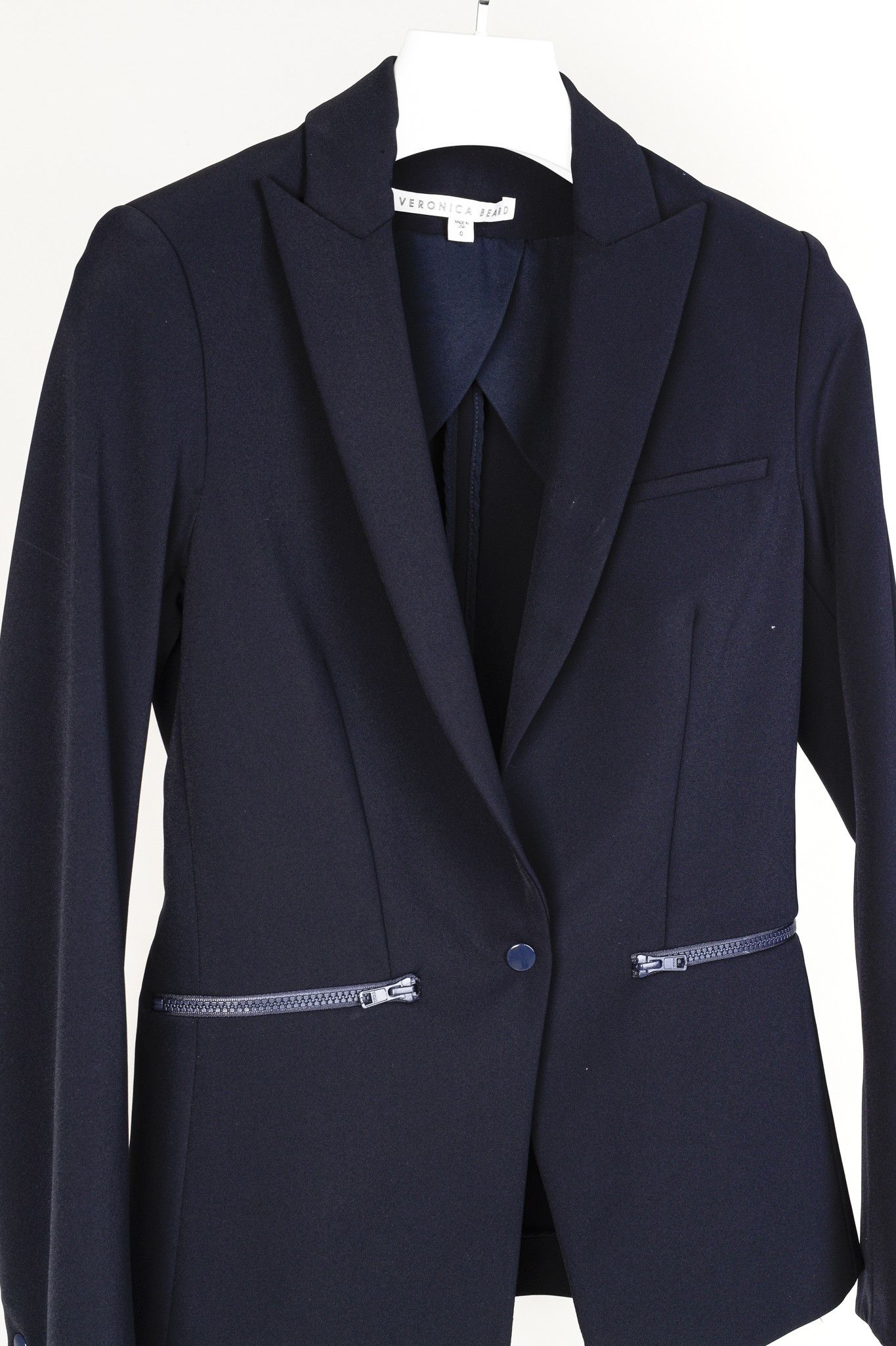 Veronica Beard Veronica Beard Navy Iconic Scuba Dickey Jacket Size XS / US 0-2 / IT 36-38 - 3 Thumbnail