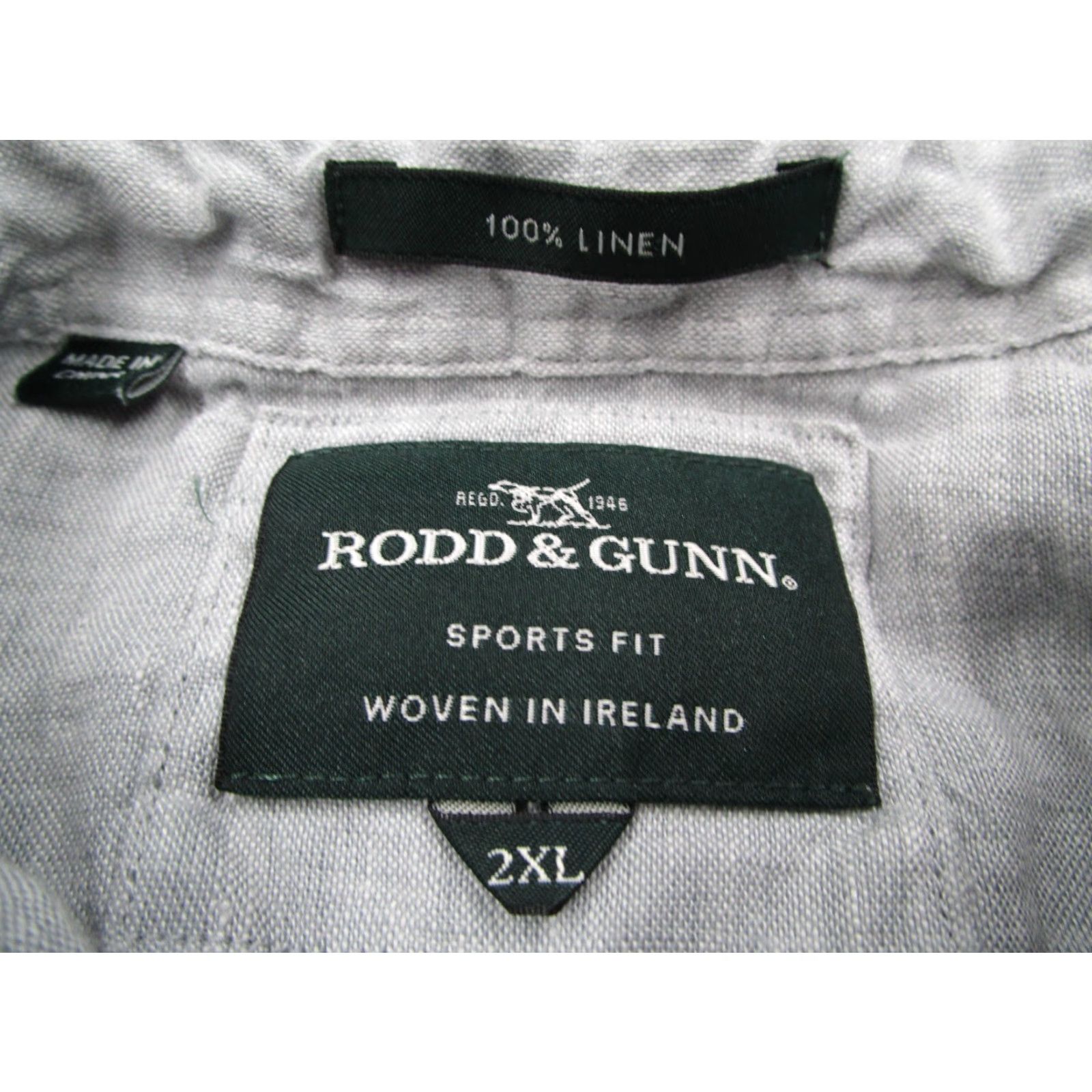 Rodd & Gunn Rodd Gunn Shirt Mens 2XL Gray Linen Button Up Casual Workwear Size US XXL / EU 58 / 5 - 3 Thumbnail