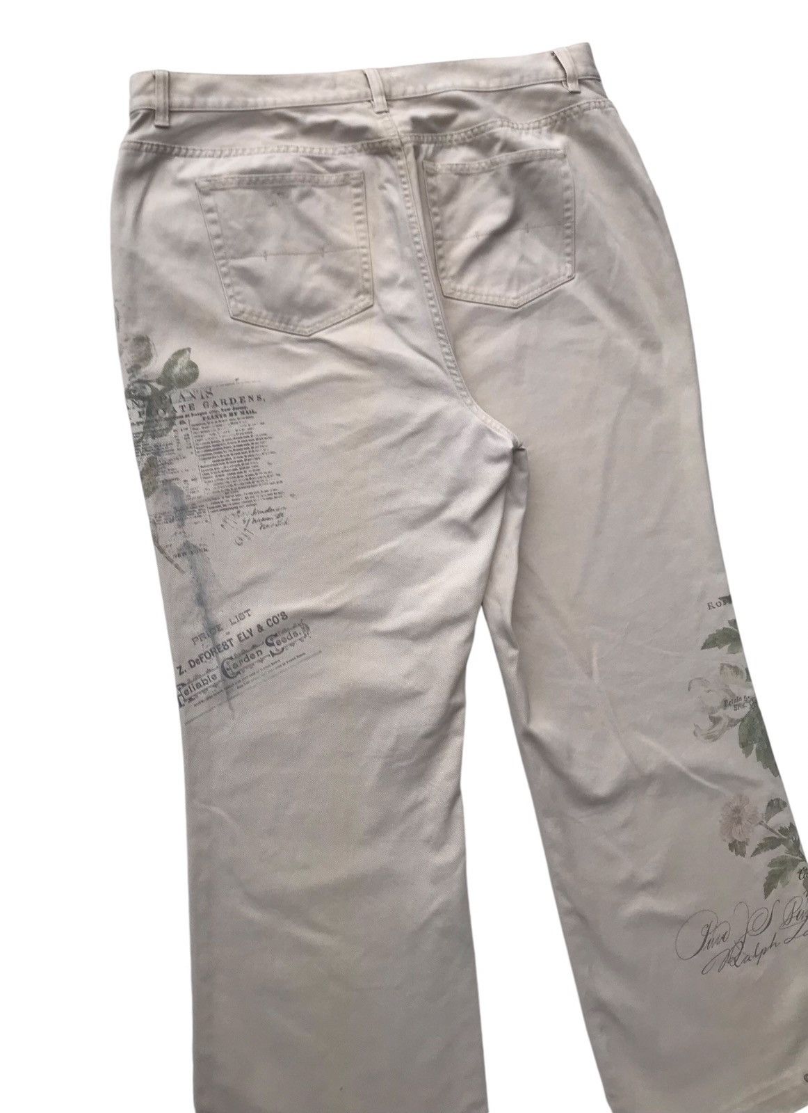 Ralph Lauren Vintage Womens Ralph Lauren Jeans Co Flared Floral Pants Size 37" - 12 Thumbnail