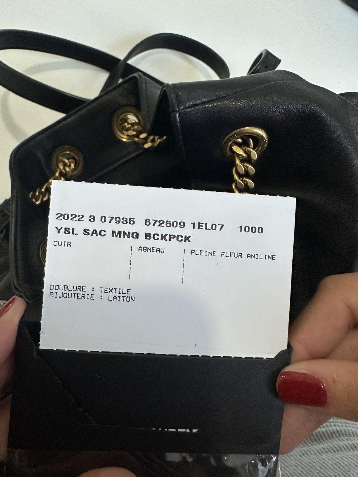 Yves Saint Laurent Joe Leather Backpack Size ONE SIZE - 4 Thumbnail