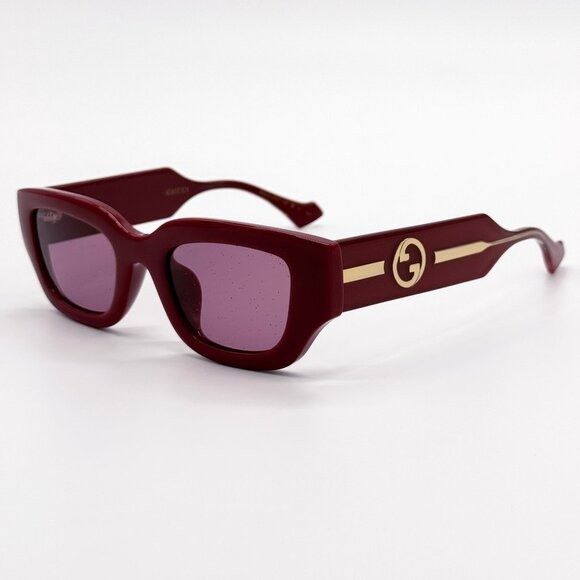 Gucci NEW GUCCI SUNGLASSES GG1558SK 005 BURGUNDY WOMEN EYEWEAR Size ONE SIZE - 8 Thumbnail