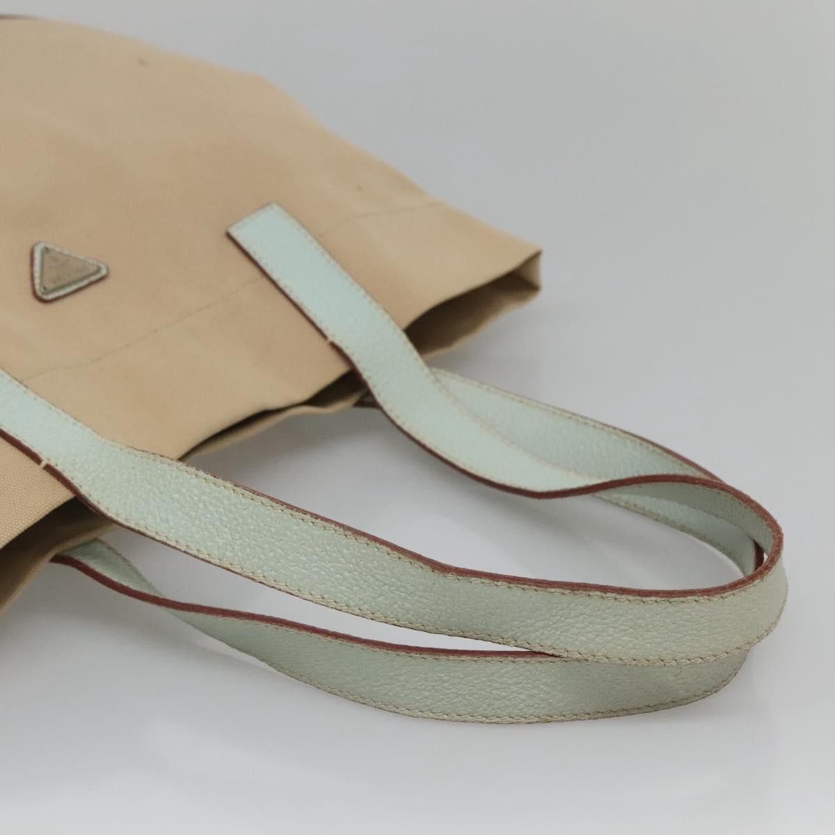 Prada PRADA Tote Bag Canvas Beige Silver Size ONE SIZE - 7 Thumbnail