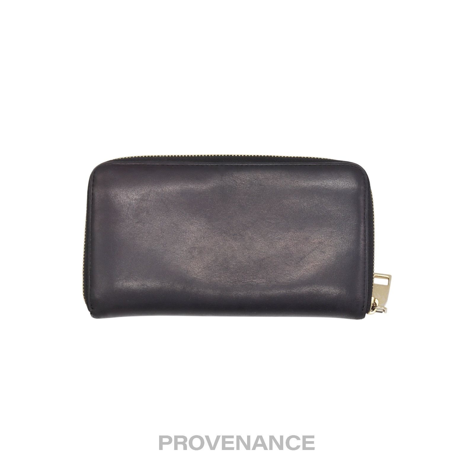 Givenchy 🔴 Givenchy Logo Zip Long Wallet - Black Grained Leather Size ONE SIZE - 2 Thumbnail
