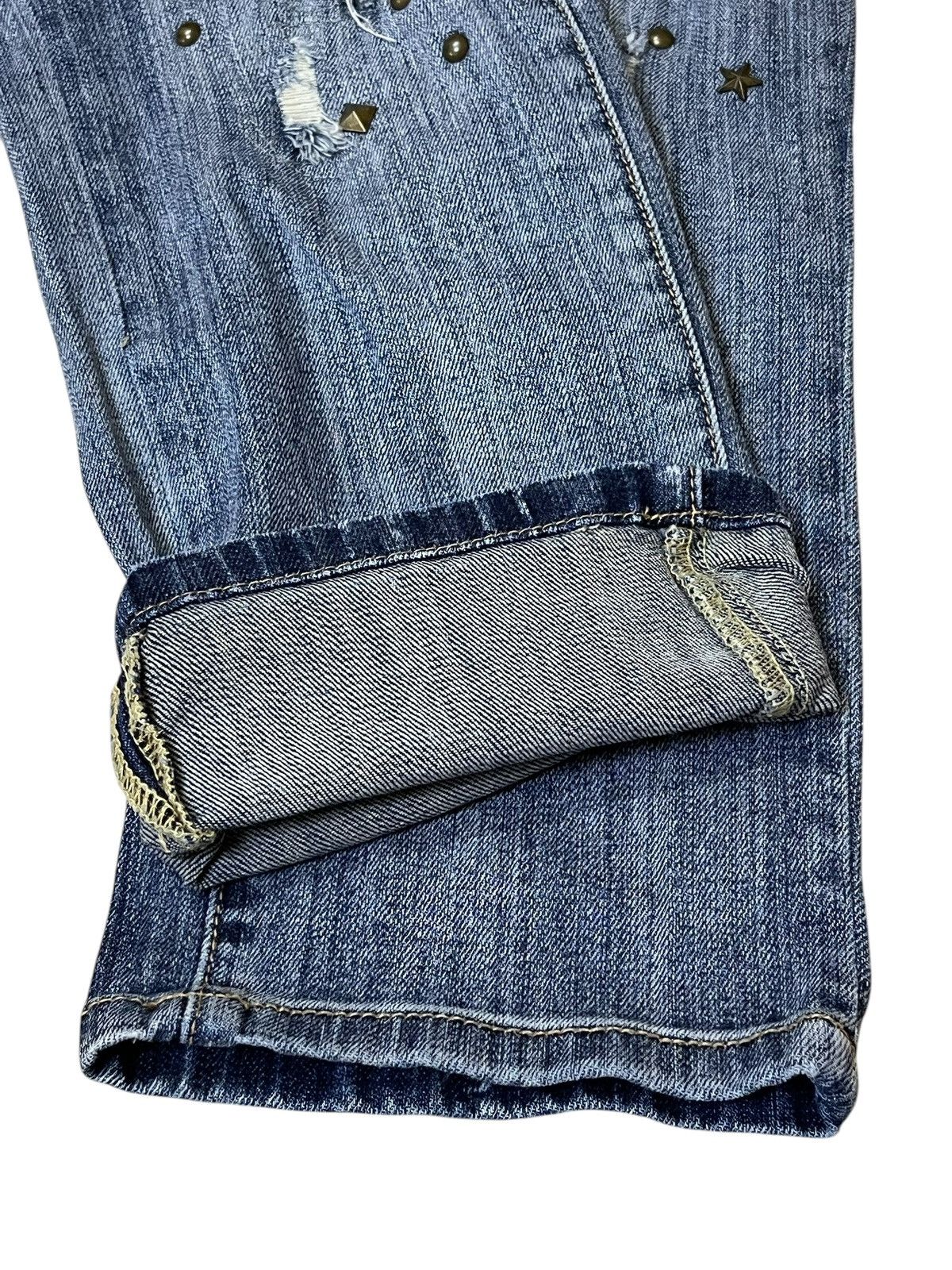 Japanese Brand SICK🔥TORRID FAL 2015 DISTRESSED WITH STUDDED STYLE JEANS Size US 35 - 13 Thumbnail