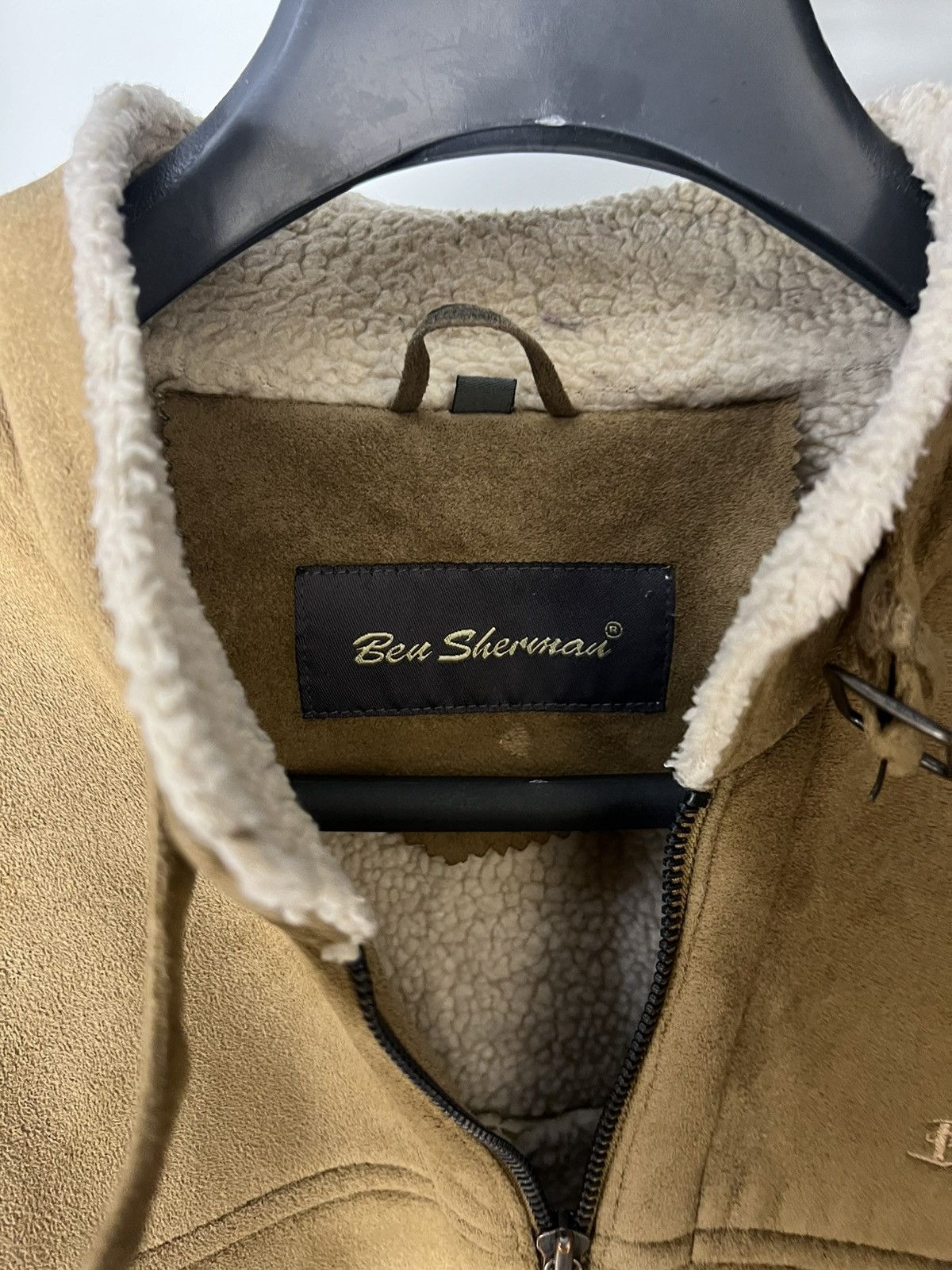 Vintage VERY RARE BEN SHERMAN ALASKA COAT LEATHER JAKCET MILITARY Size US L / EU 52-54 / 3 - 7 Thumbnail