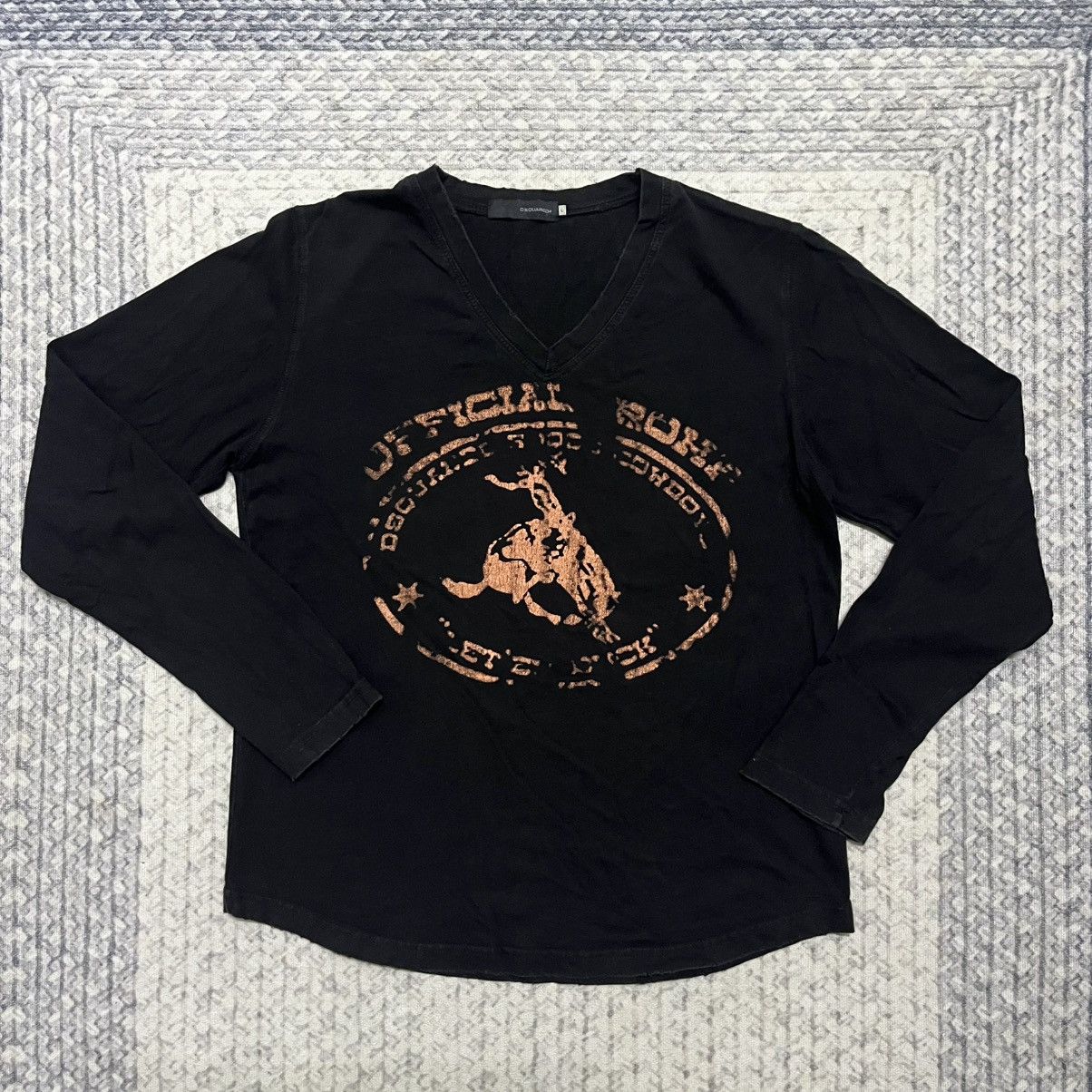 Dsquared2 Rare Vintage Y2K Dsquared2 Cowboy Longsleeve Tees Size US S / EU 44-46 / 1 - 1 Thumbnail