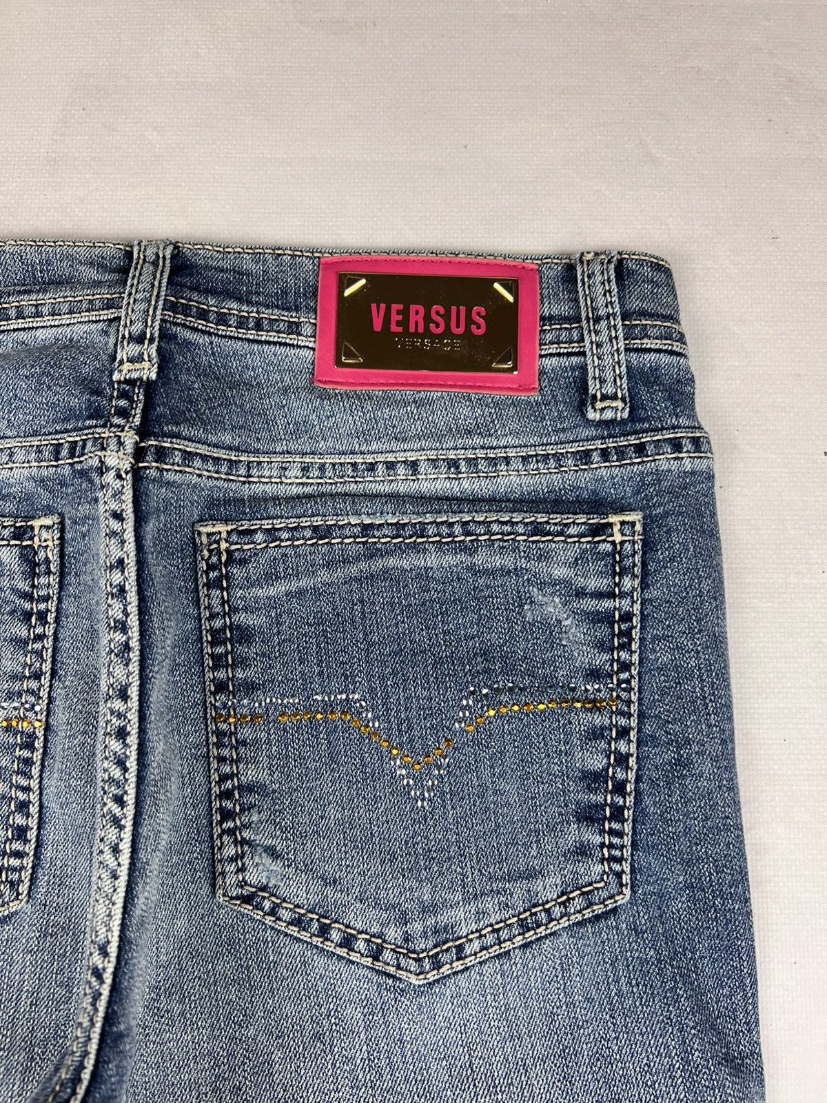 Le Grande Bleu (L.G.B.) × Versace × Vintage Japanese Luxury Denim Versace Vintage Y2k Classic Style Size 27" / US 4 / IT 40 - 7 Thumbnail