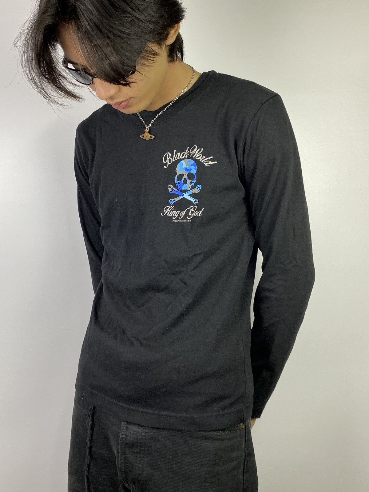 Hysteric Glamour × If Six Was Nine × Japanese Brand 2000s king of god skull longsleeve ifsixwasnine style Size US M / EU 48-50 / 2 - 2 Thumbnail