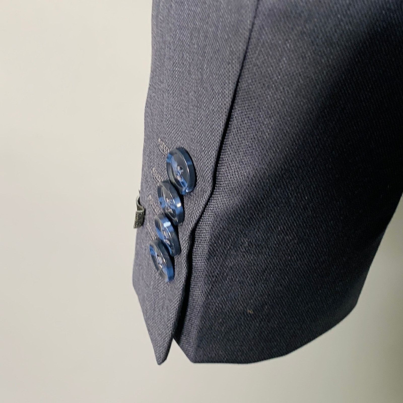 Tiger of Sweden TIGER of SWEDEN Size 46 Navy Wool Notch Lapel Sport Coat Size 46R - 4 Thumbnail