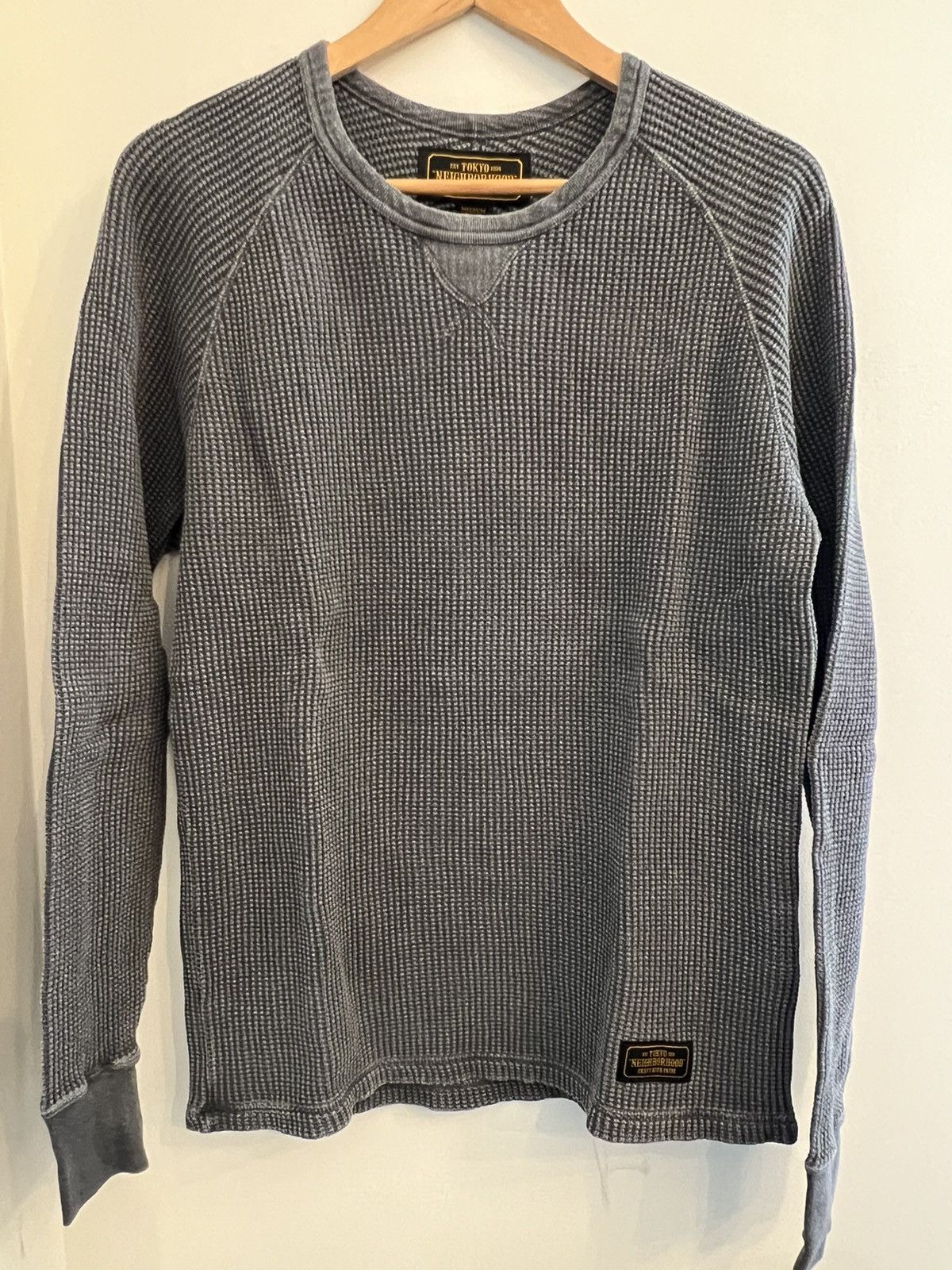 NEIGHBORHOOD WAFFLE FABRIC CREWNECK LS L Waffle Stitch Jumper