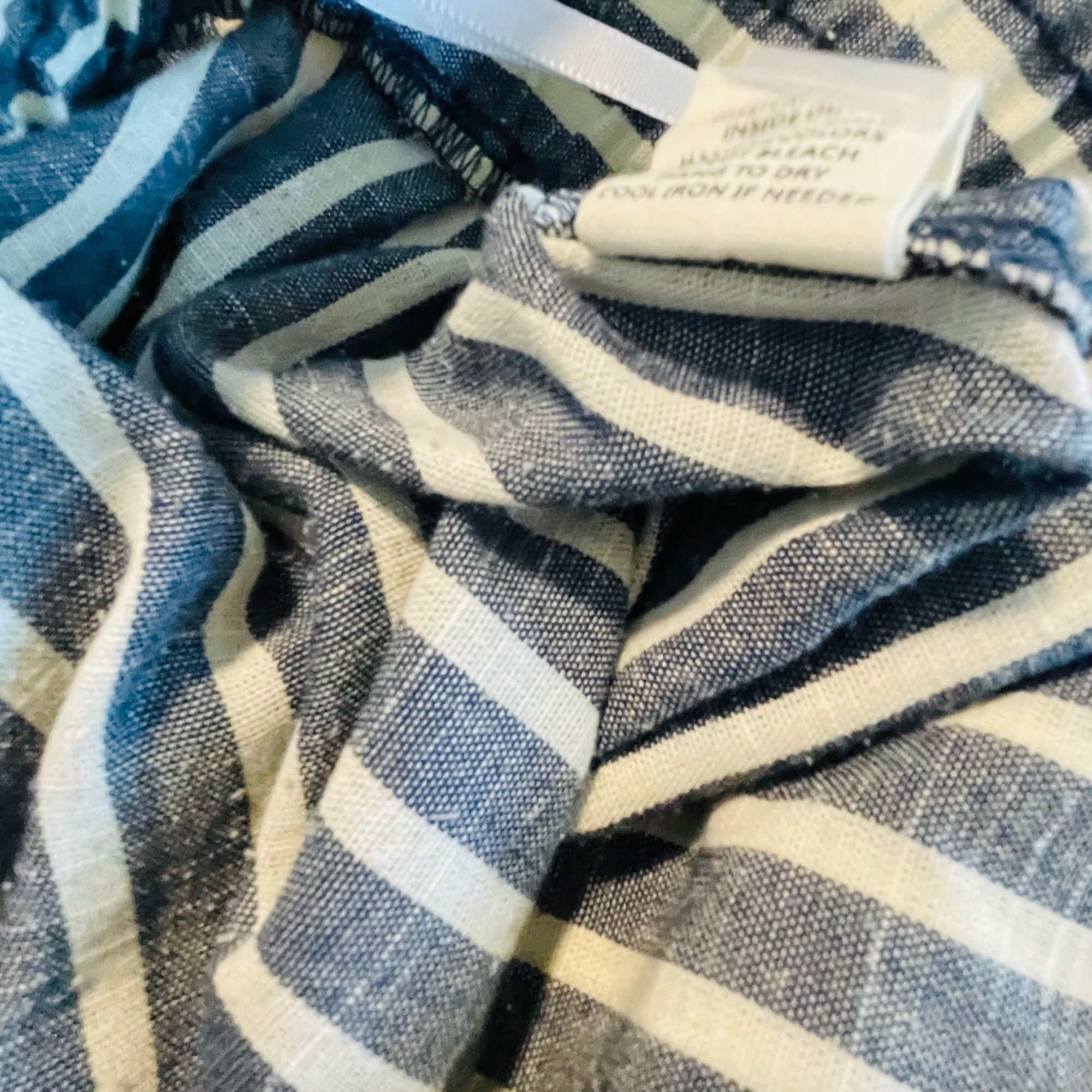 Other Lydelle Women's Striped High-Waisted Pants Small Blue & Whit Size 26" / US 2 / IT 38 - 9 Thumbnail
