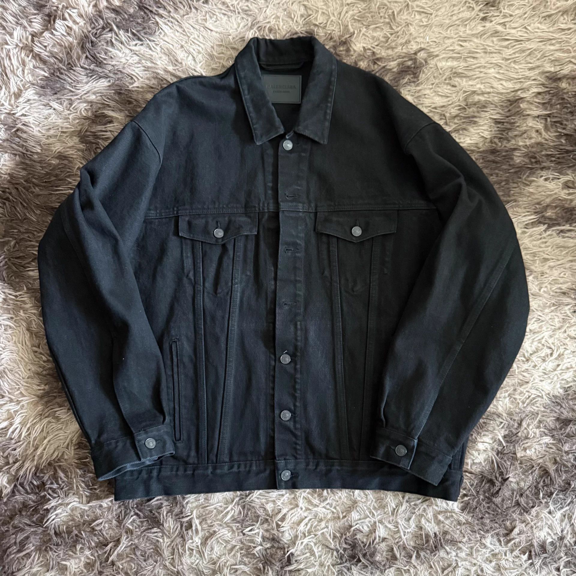 Balenciaga Balenciaga solid lapel oversized men black jacket Size US M / EU 48-50 / 2 - 1 Thumbnail