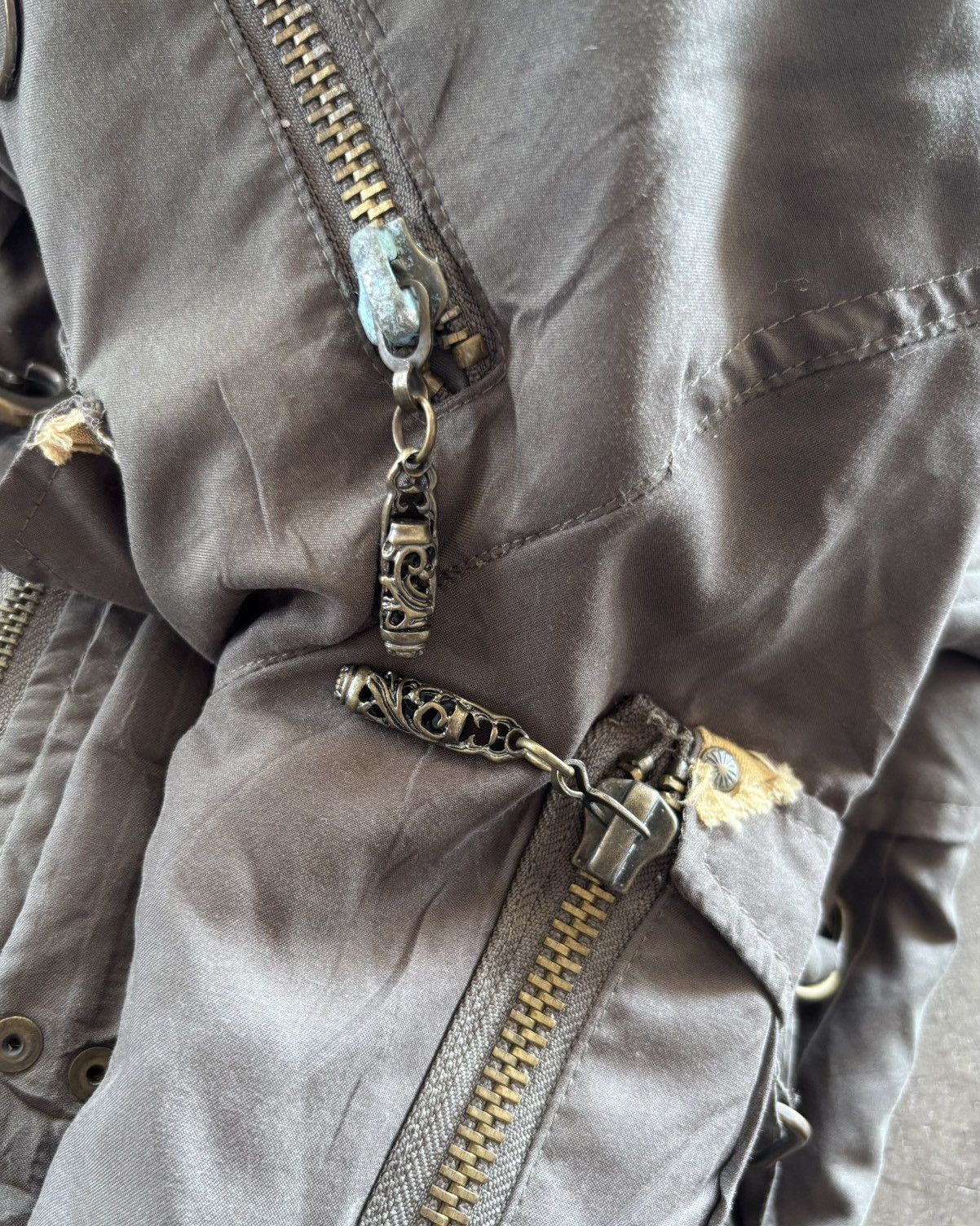 Le Grande Bleu (L.G.B.) Rare! Sly Boundage Fur Clasp Hooded Parkas Jacket Size US M / EU 48-50 / 2 - 9 Thumbnail