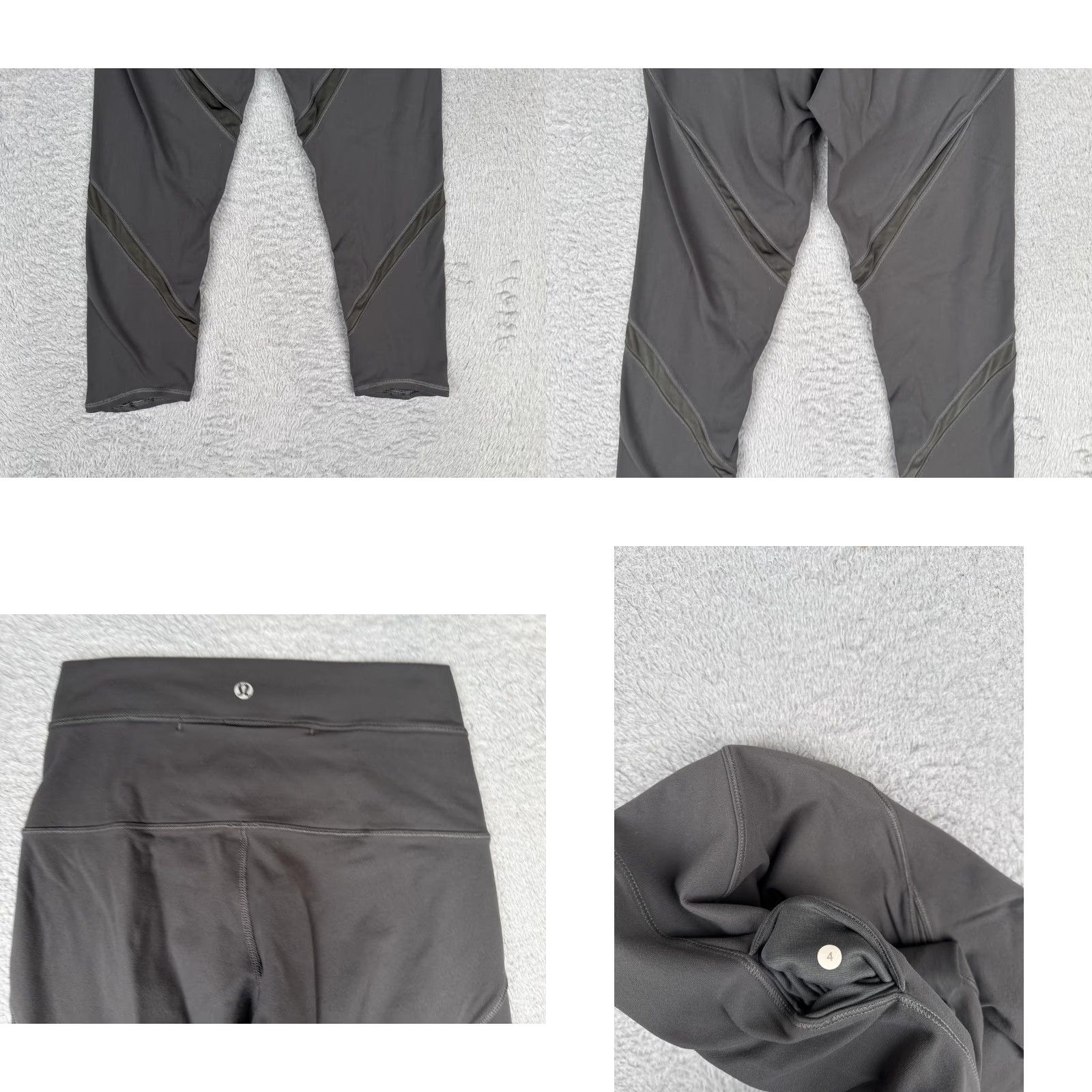 Lululemon Lululemon Cropped Leggings Womens 4 Gray 22" Yoga Pants Athletic Running Size 27" / US 4 / IT 40 - 9 Thumbnail