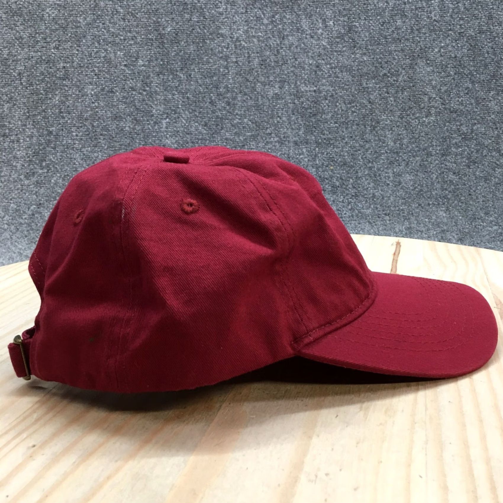 Logo 7 Grizzly Hat Baseball Cap One Size Maroon Embroidered Logo Adjustable Basic Mens Size ONE SIZE - 5 Thumbnail