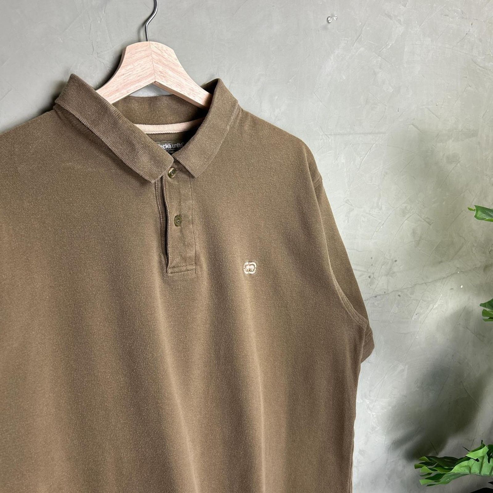 Ecko Unltd. Ecko Unltd. Earth Tone Button Polo Lrg Y2K Short Sleeve Tee Size US L / EU 52-54 / 3 - 2 Thumbnail