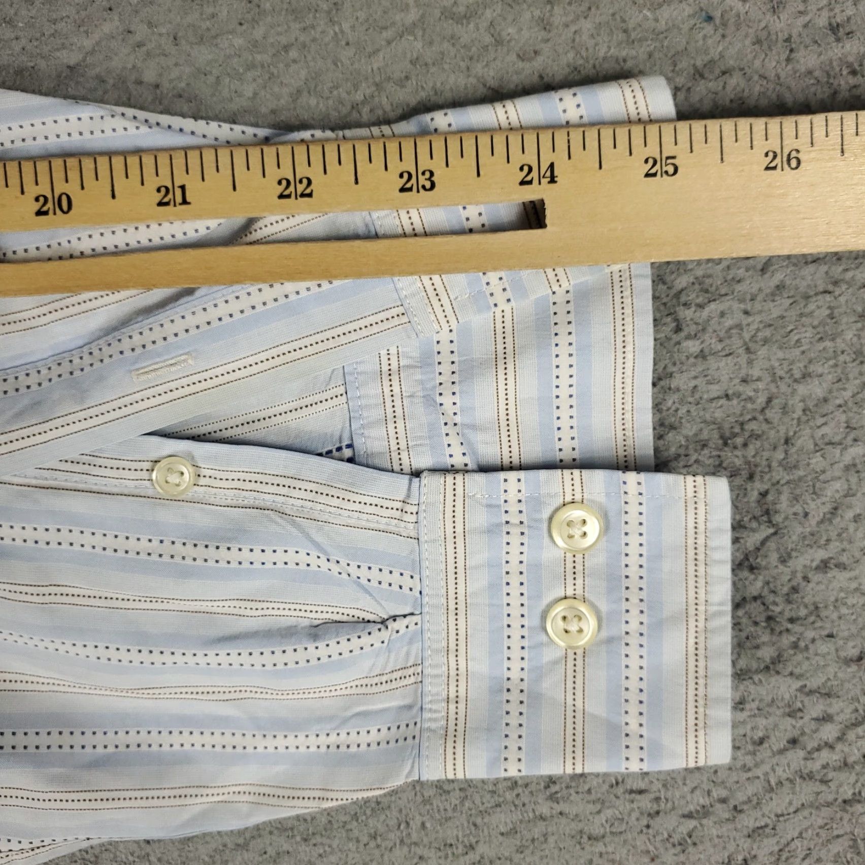 Faconnable Façonnable Shirt Mens XL Blue Striped Button-Up Long Sleeve Casual Button-Front Classic Preppy Mens XL Blue Striped Shirt Size US XL / EU 56 / 4 - 6 Thumbnail