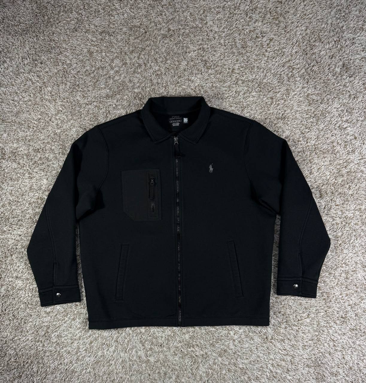 Polo Ralph Lauren Polo Ralph Lauren Double-Knit Black Shirt Jacket Size US XL / EU 56 / 4 - 1 Thumbnail