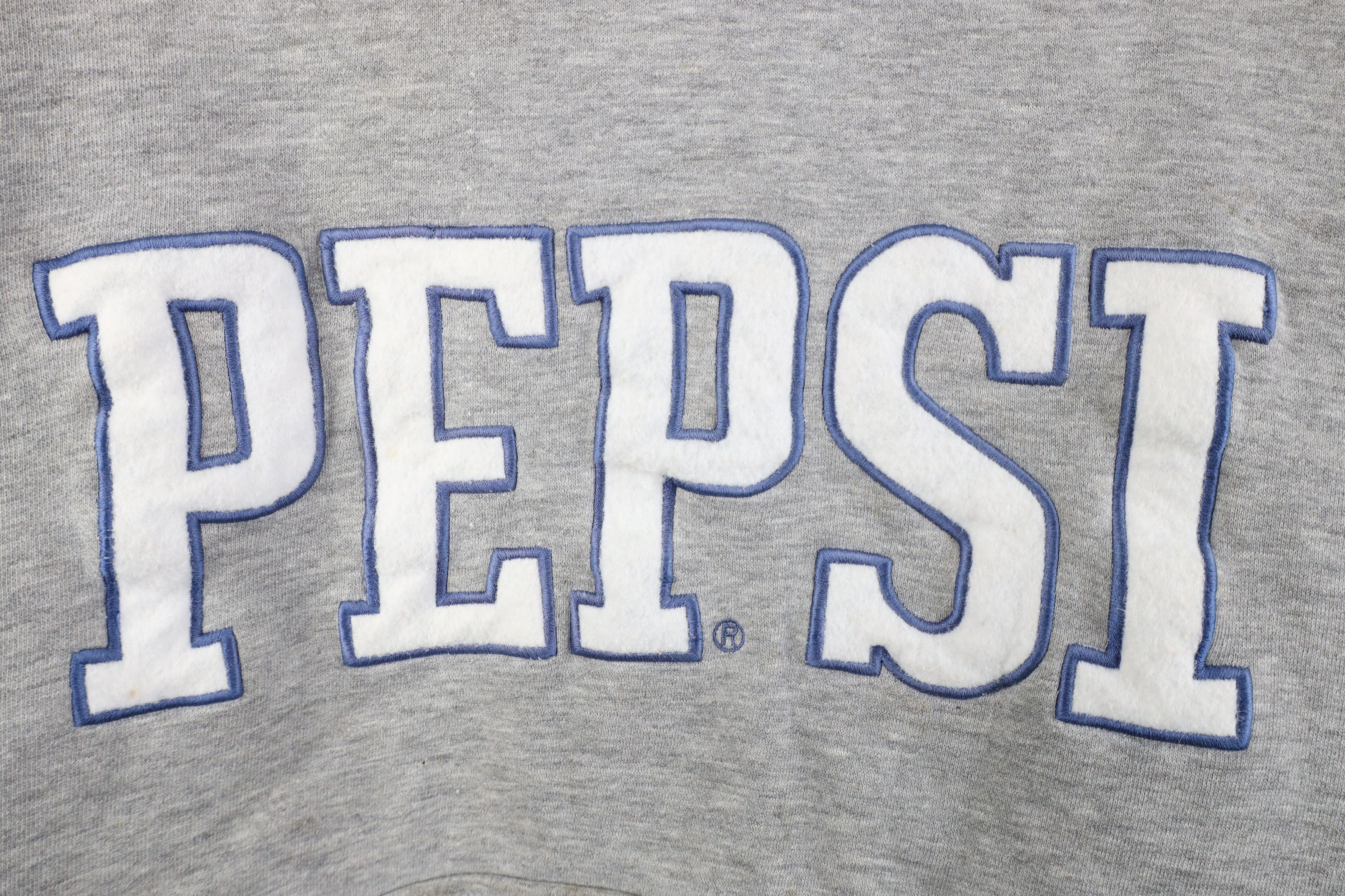 Vintage Vintage 90s Pepsi Co Spell Out Cropped Boxy Fit Hoodie Gray Size XL / US 12-14 / IT 48-50 - 4 Thumbnail