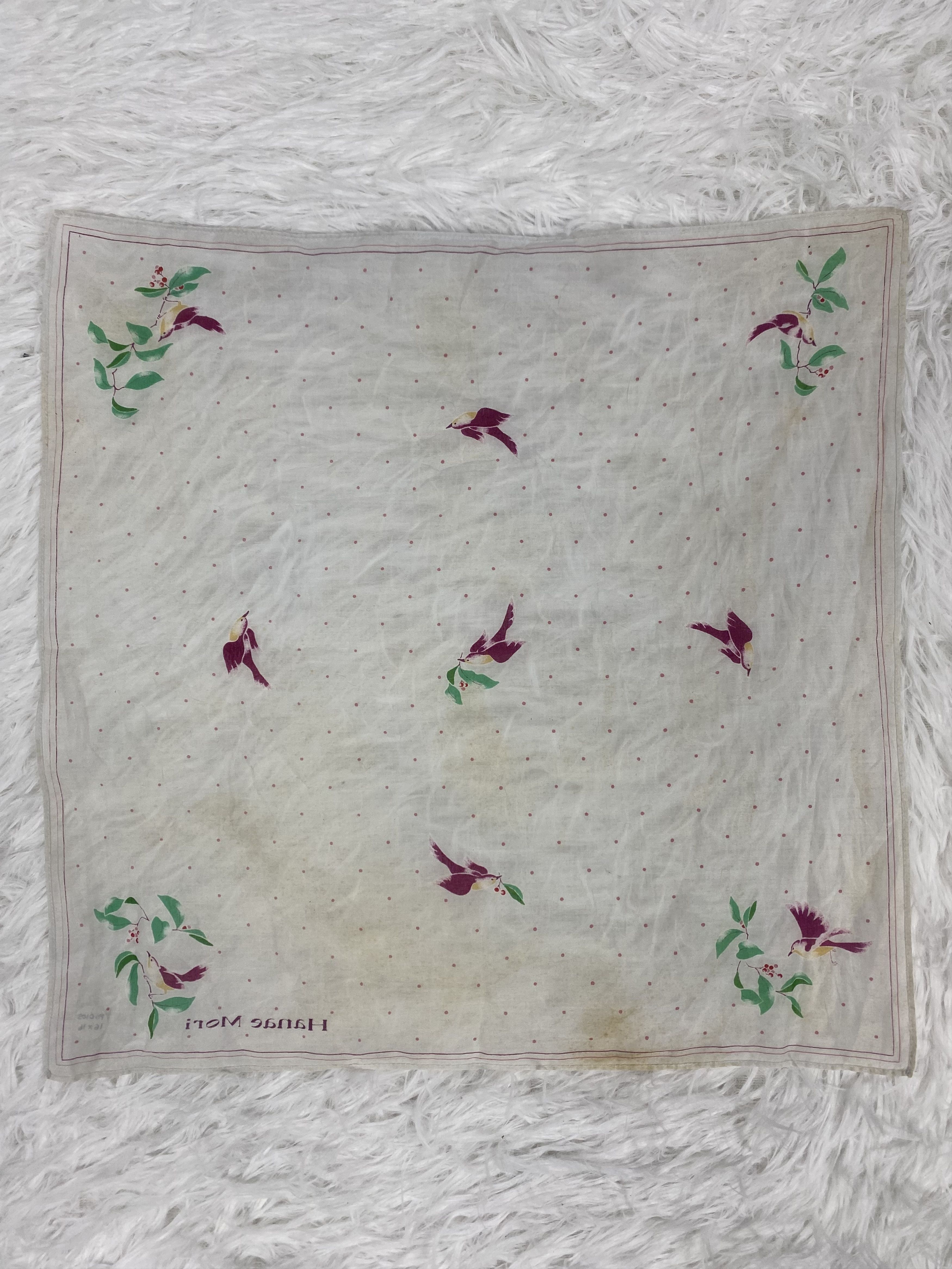 Hanae Mori Vintage Hanae Mori Handkerchief PH0105 Size ONE SIZE - 6 Thumbnail
