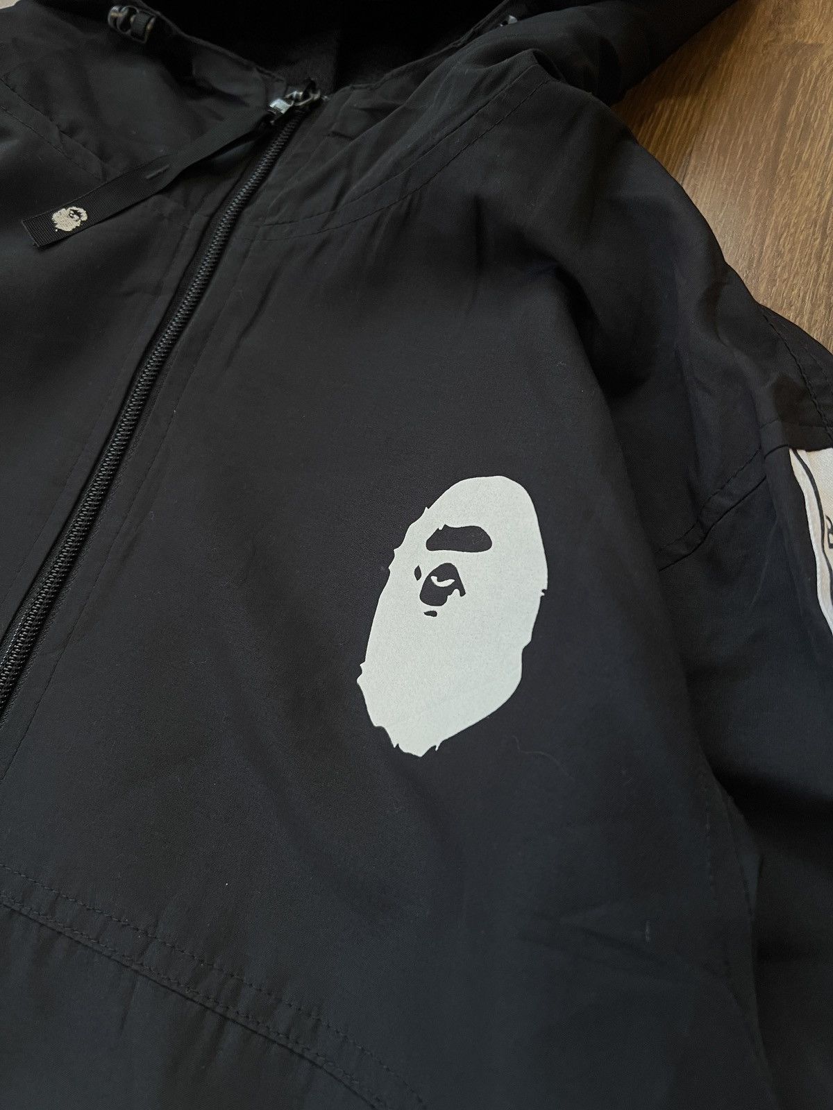 Bape Bape Tape Line Side Stripe Jacket (Black/White) Size US M / EU 48-50 / 2 - 6 Thumbnail
