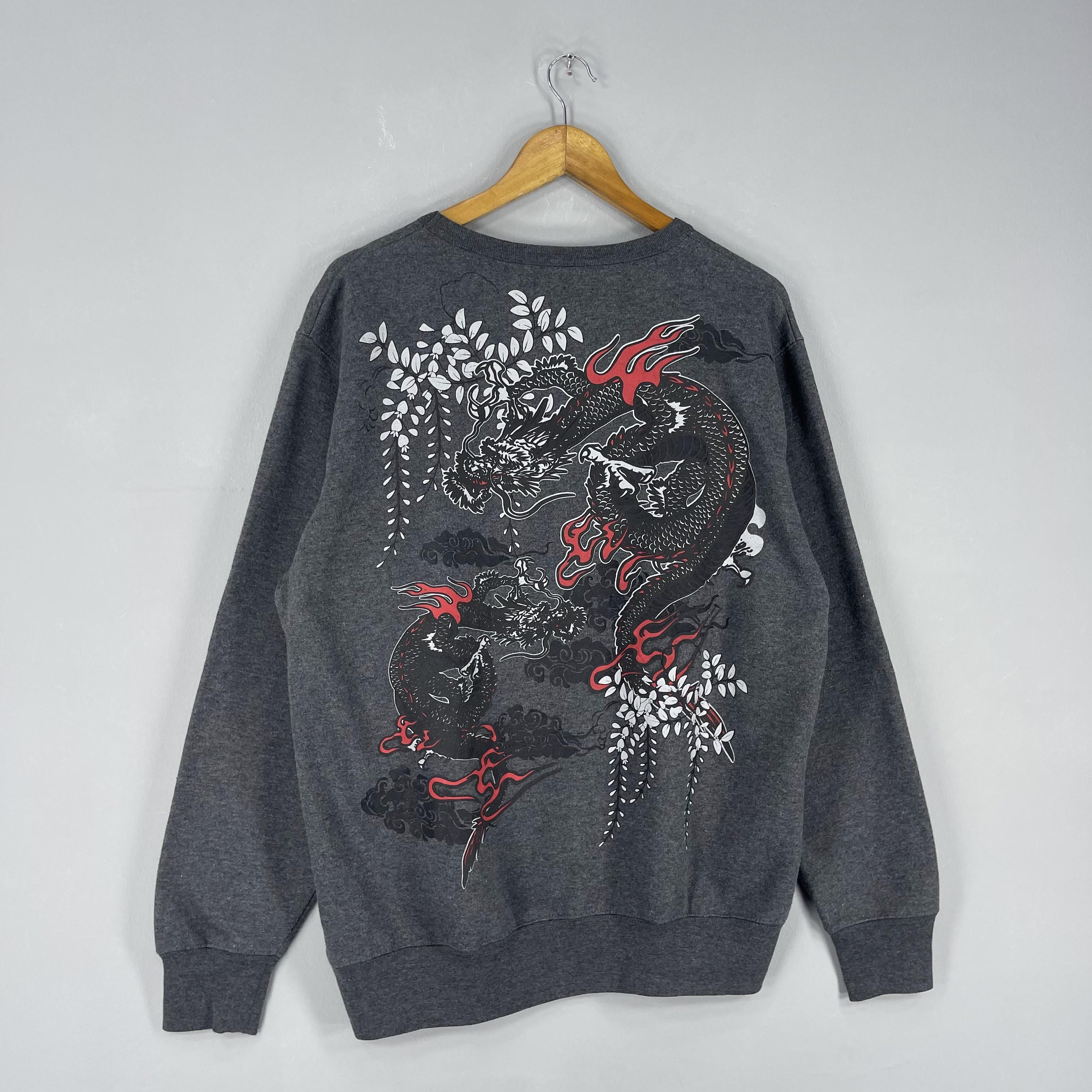 Japanese Brand Vintage Japanese SUKAJAN Dragon Tora Evil Printed Sweatshirt Size US L / EU 52-54 / 3 - 3 Thumbnail
