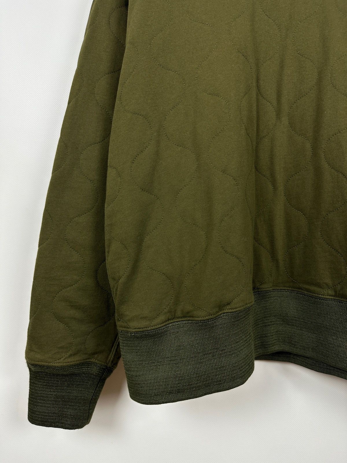 RRL Ralph Lauren RRL Ralph Lauren Khaki Quilted Shawl Collar Sweatshirt Size US XL / EU 56 / 4 - 10 Thumbnail