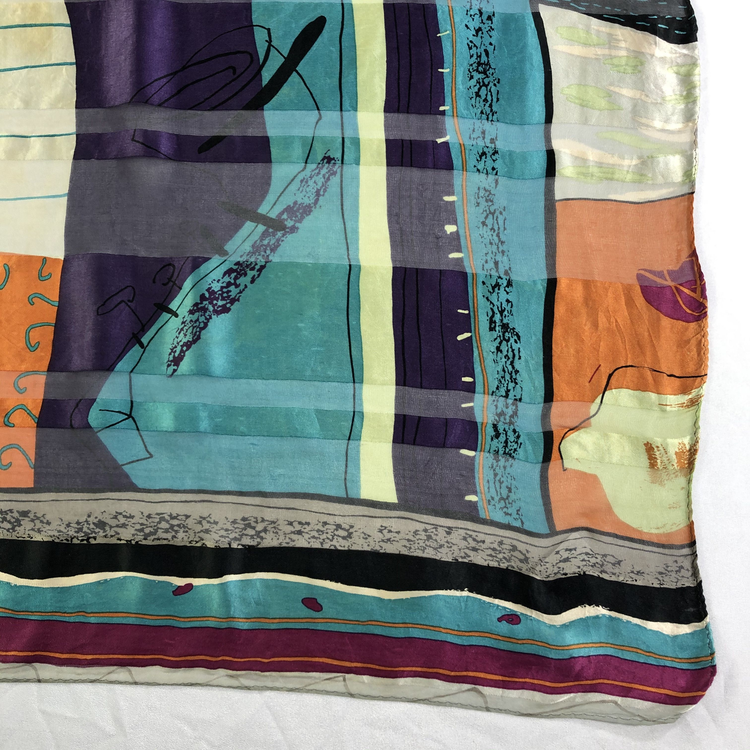 Vintage Vintage Silk Scarf Size ONE SIZE - 3 Thumbnail