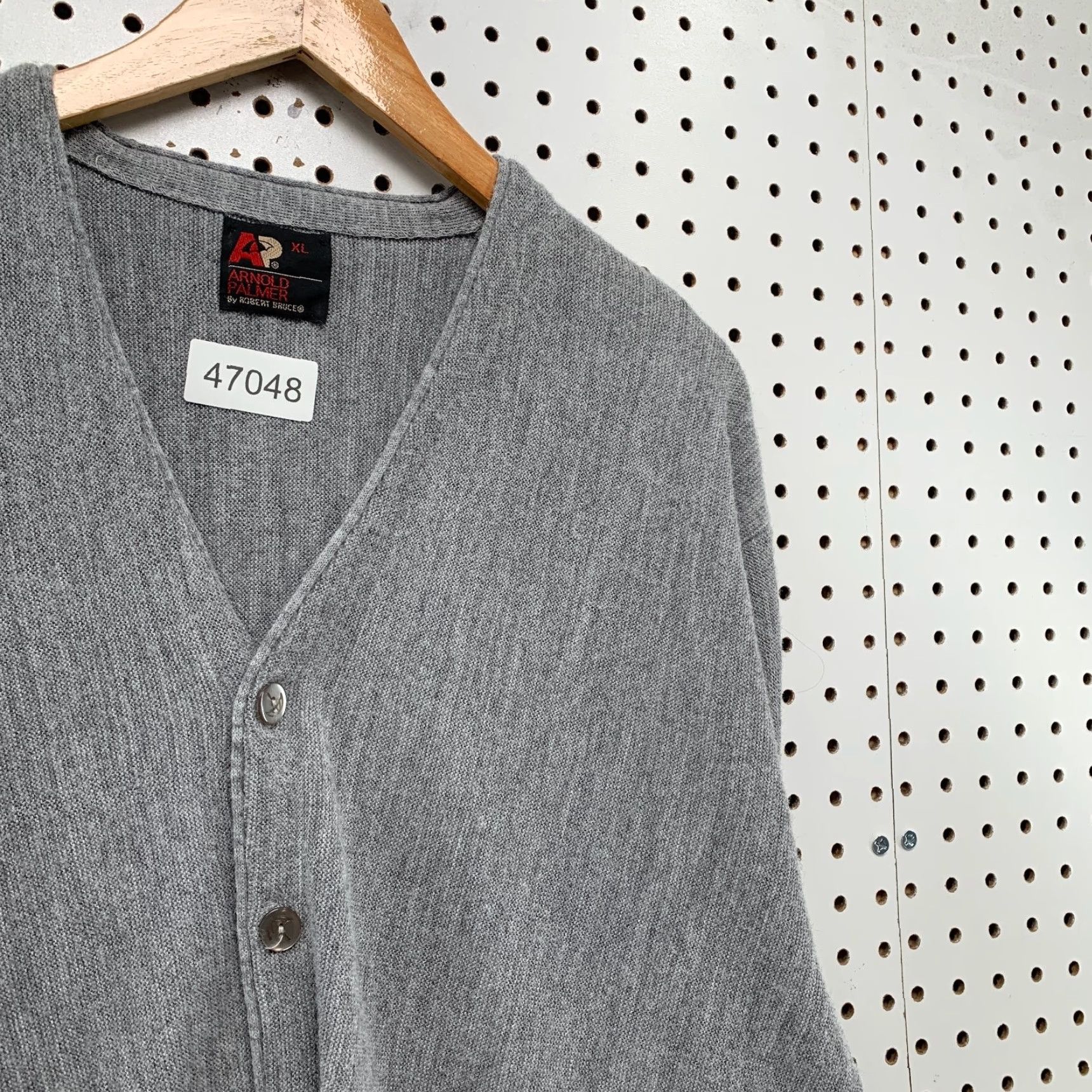 Vintage VINTAGE Arnold Palmer Robert Bruce Cardigan Sweater Mens XL Gray Wool Grandpa Size US XL / EU 56 / 4 - 7 Thumbnail