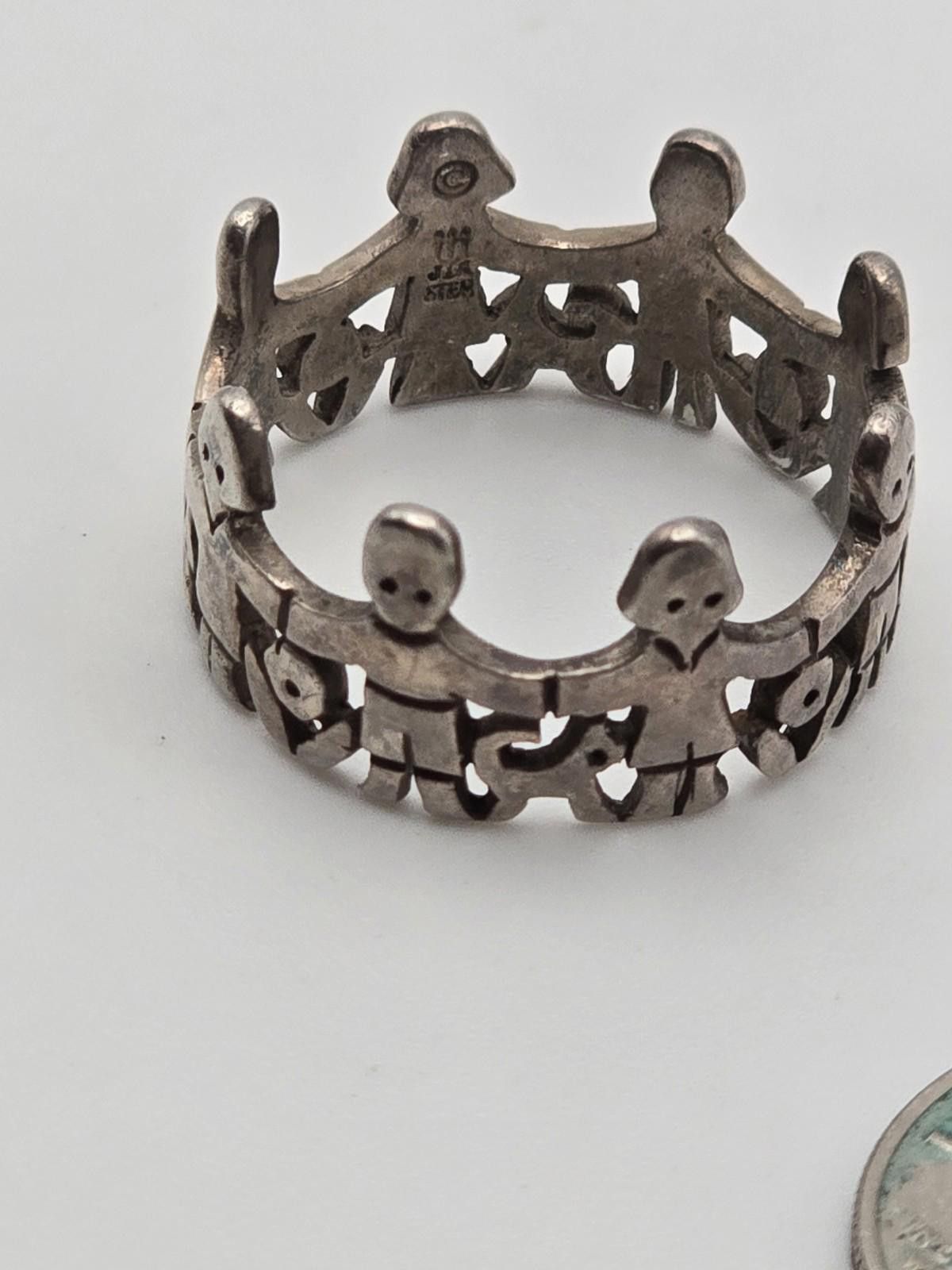 Other James Avery Sterling Silver Paper Doll Children Ring Sz 9.5 Size ONE SIZE - 3 Thumbnail