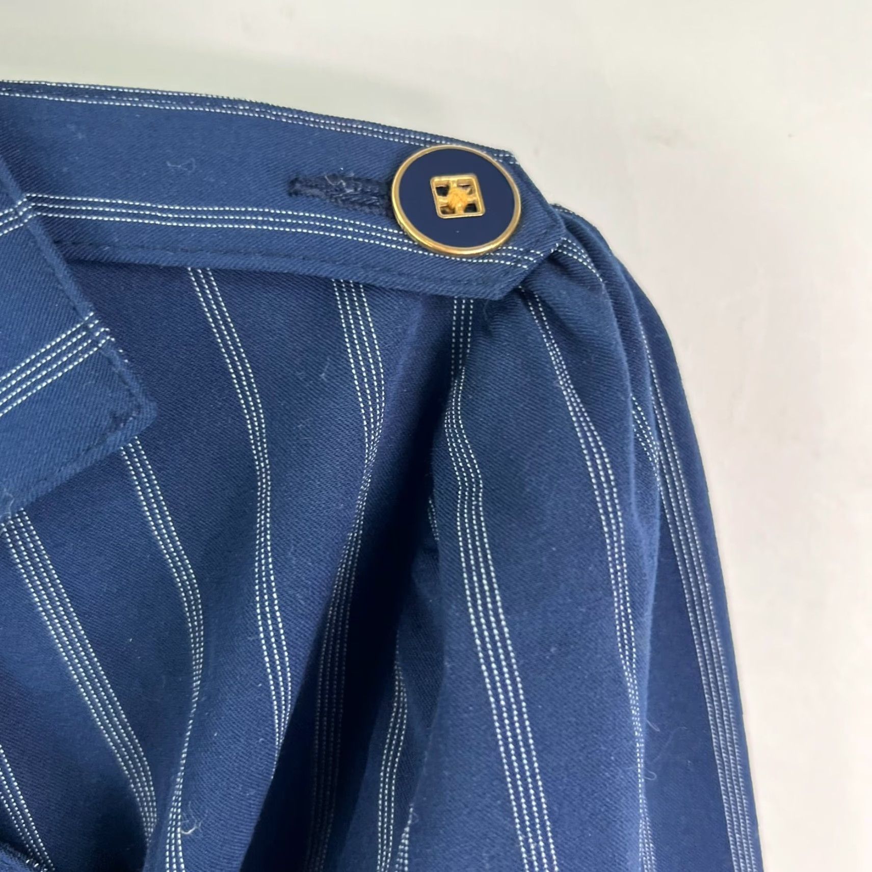 Vintage VINTAGE Arden B Striped Corset Single Breasted Blazer Womens XS Blue Size XS / US 0-2 / IT 36-38 - 2 Thumbnail