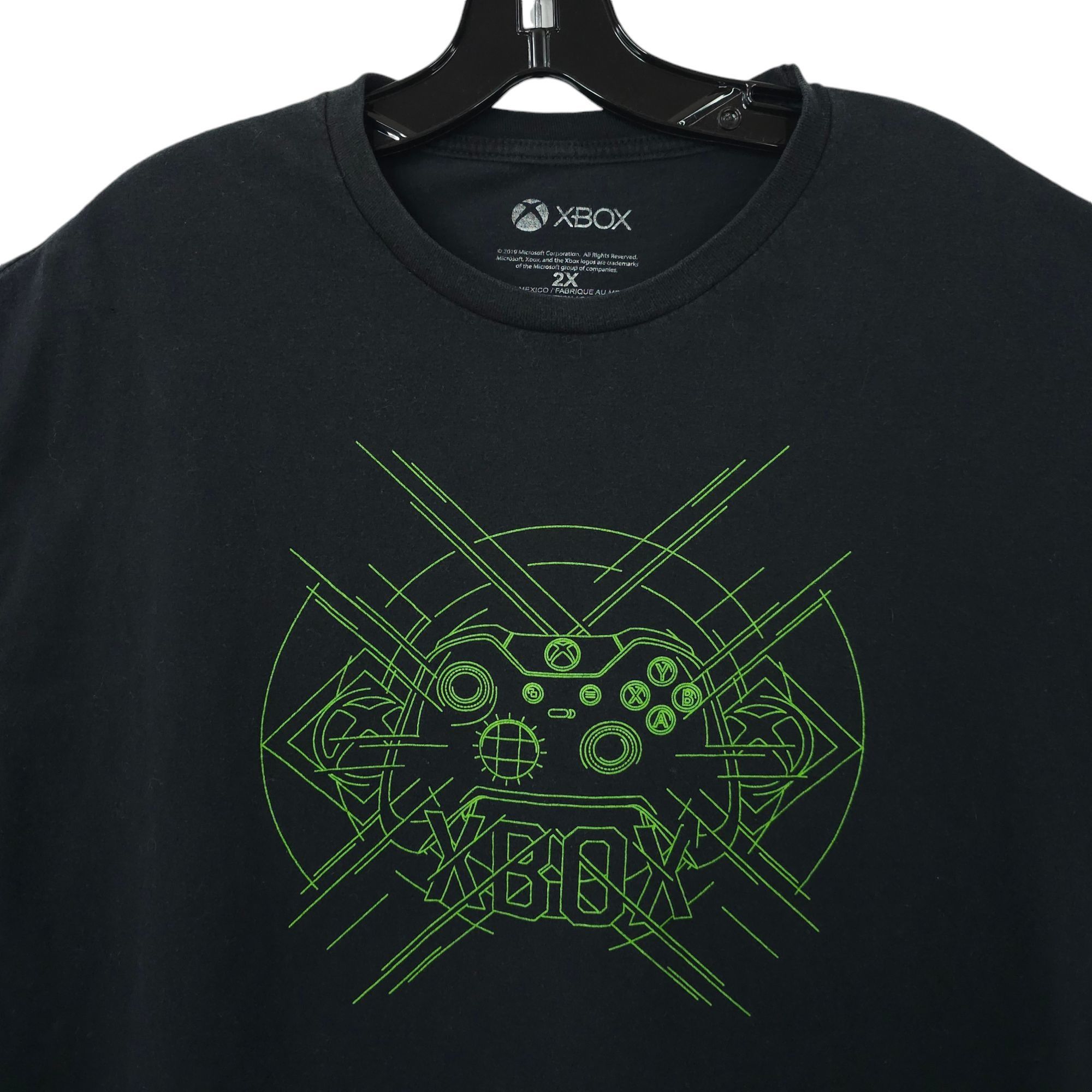 Ripple Junction Xbox Neon Green Controller Graphic T Shirt Mens 2X Size US XXL / EU 58 / 5 - 8 Thumbnail
