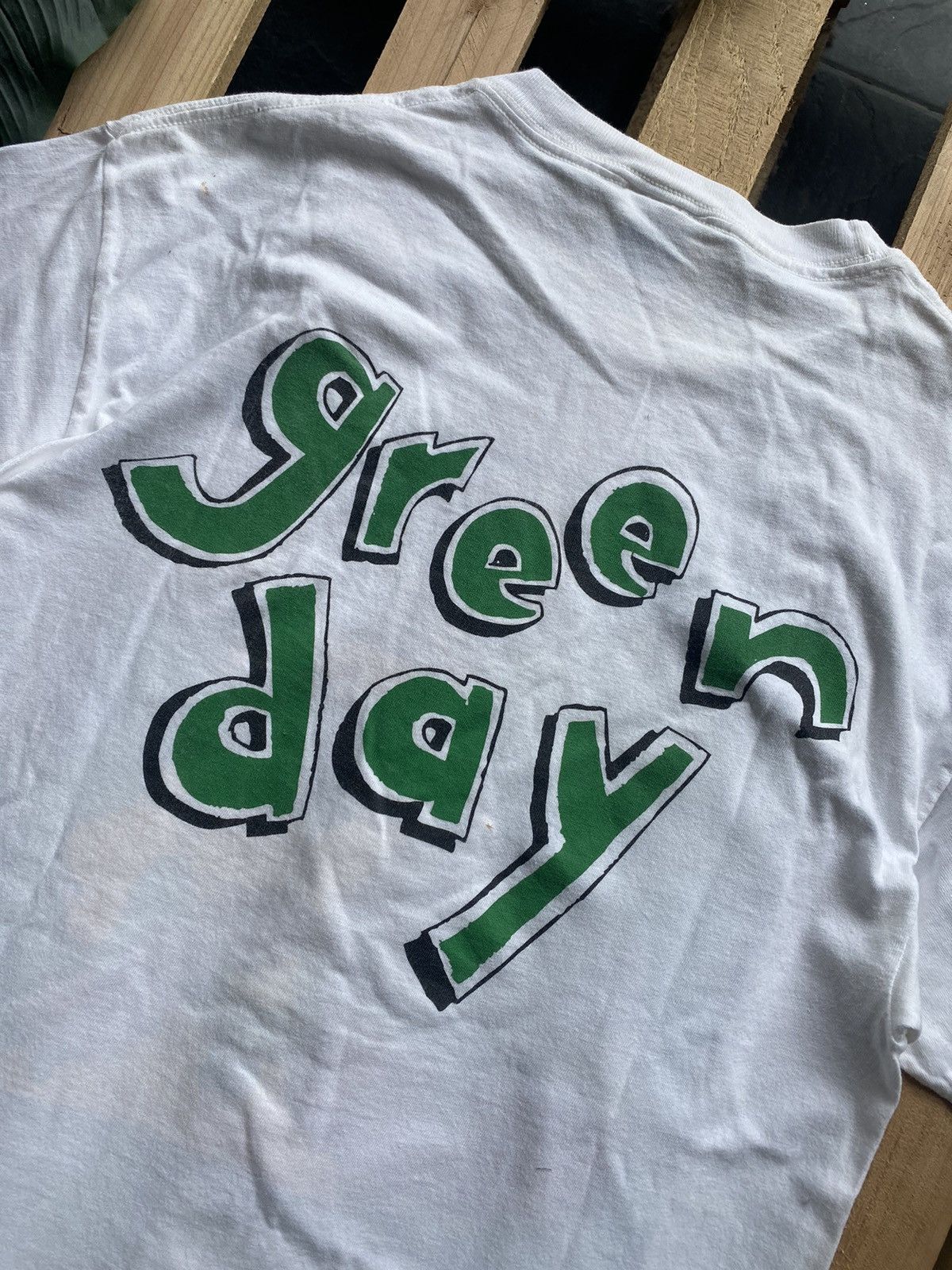 Band Tees × Vintage vintage 90s Green Day band Dookie Dog Poo Chef shirt Size US M / EU 48-50 / 2 - 8 Thumbnail
