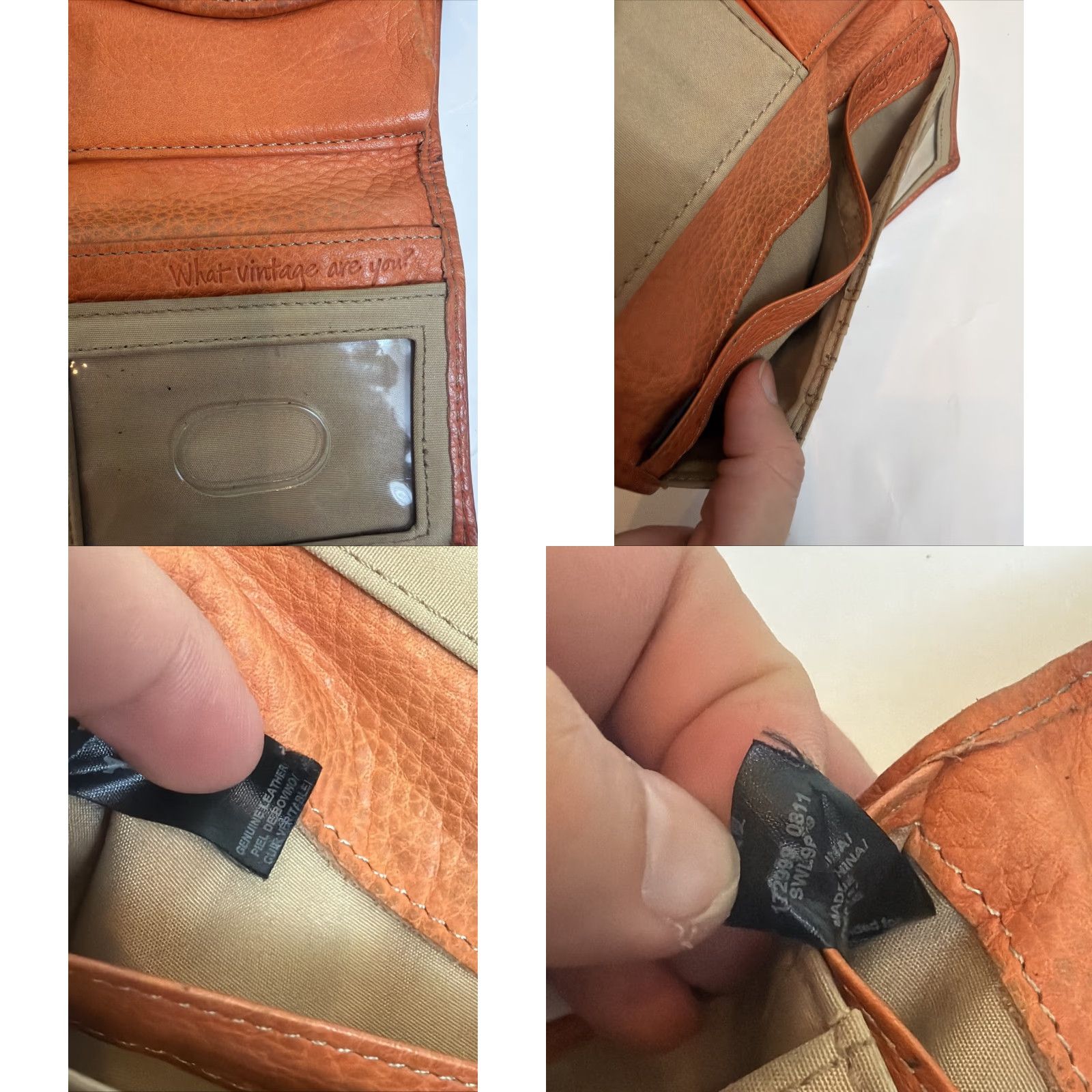 Fossil Fossil Pebbled Leather Orange Bifold Wallet Snap 7.5x3.5 Women Color Orange Pebbled Leather Wallet Snap Bifold Fossil 7.5x3.5 Size ONE SIZE - 9 Thumbnail