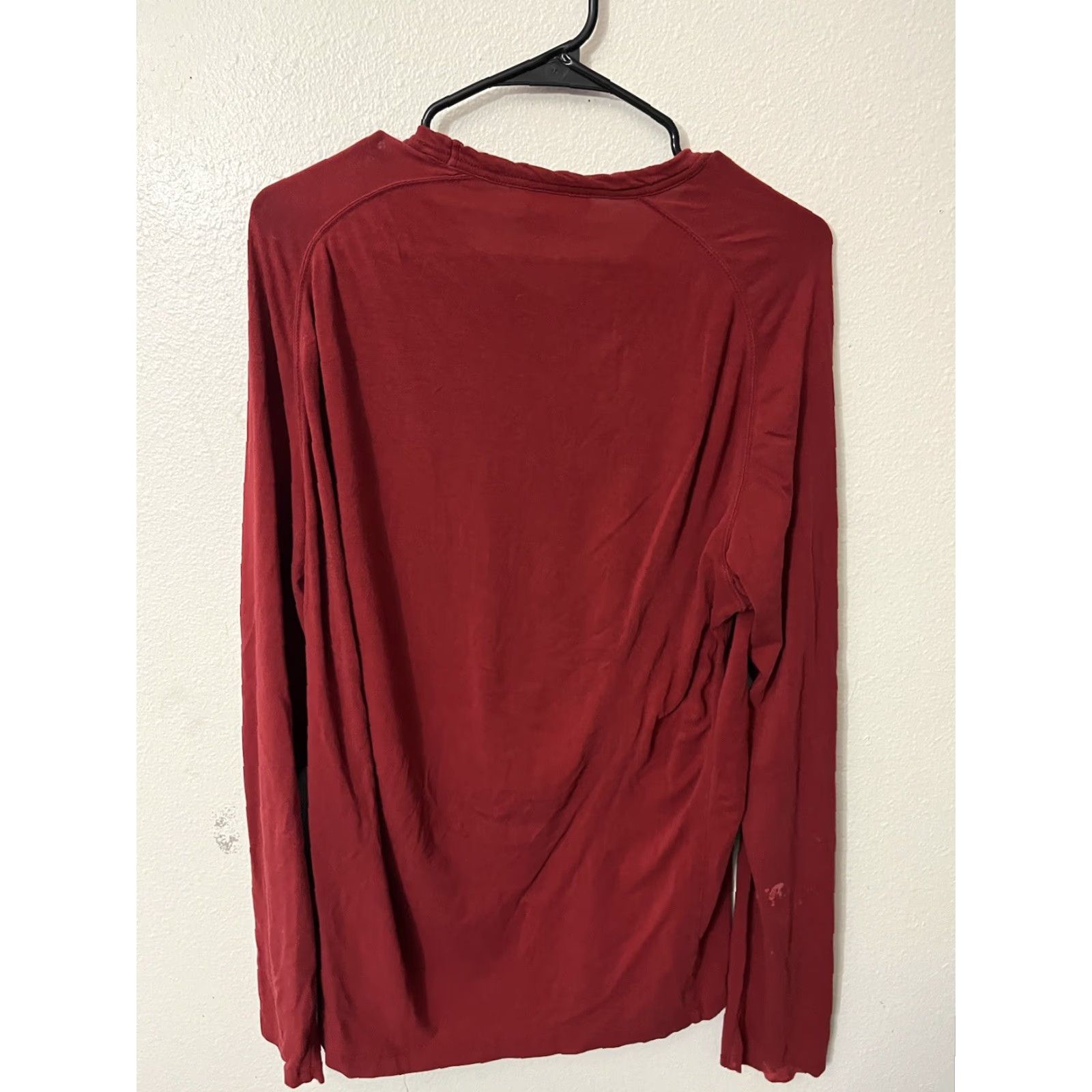 Express VINTAGE Express Women's Sweater Shirt Small Red Preppy Ribbed V-Neck 90s Retro Size S / US 4 / IT 40 - 2 Thumbnail