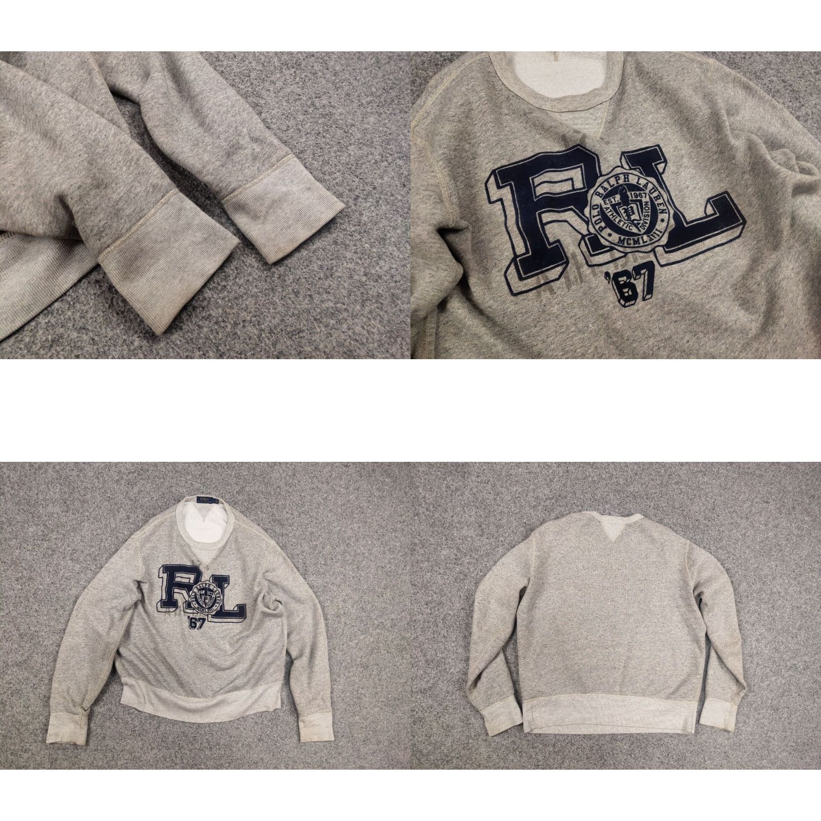 Polo Ralph Lauren Polo Ralph Lauren athletic division Varsity Logo Military Sweatshirt Shirt Mens L Gray 90s City Classic Logo Polo Sweatshirt Size US L / EU 52-54 / 3 - 8 Thumbnail