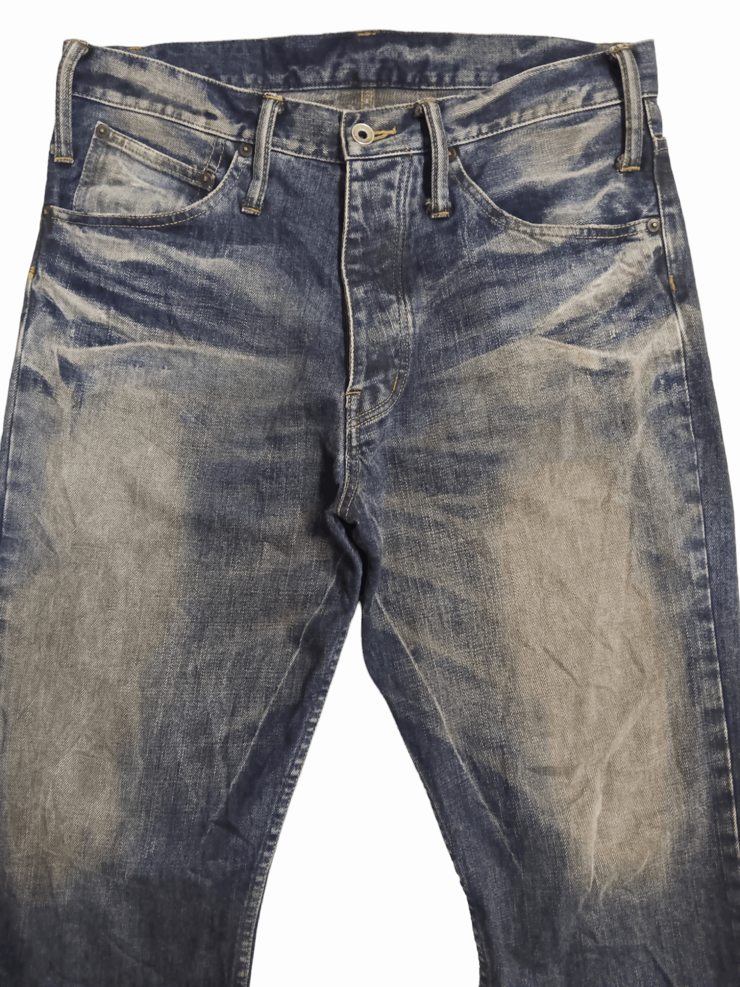 Le Grande Bleu (L.G.B.) LGB Distressed Vintage Wash Denim Jeans - Japan Exclusive Size US 33 - 2 Thumbnail
