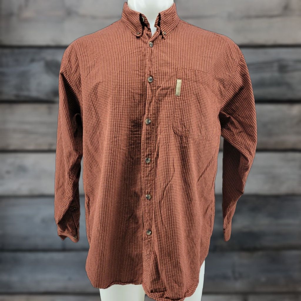 Vintage Columbia Button-Front Long Sleeve Shirt Mens Size Large Brown Orange Pattern Size US L / EU 52-54 / 3 - 1 Thumbnail