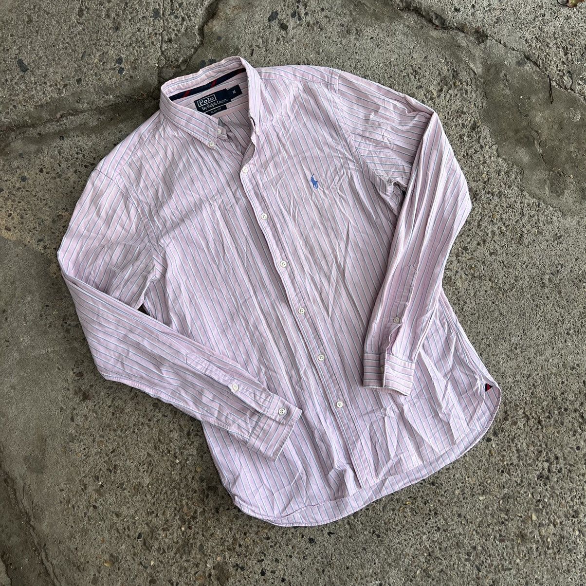 Polo Ralph Lauren × Vintage 🎠Men’s Vintage 90s Shirt Button Up Striped Luxury Tee🎠 Size US M / EU 48-50 / 2 - 2 Thumbnail