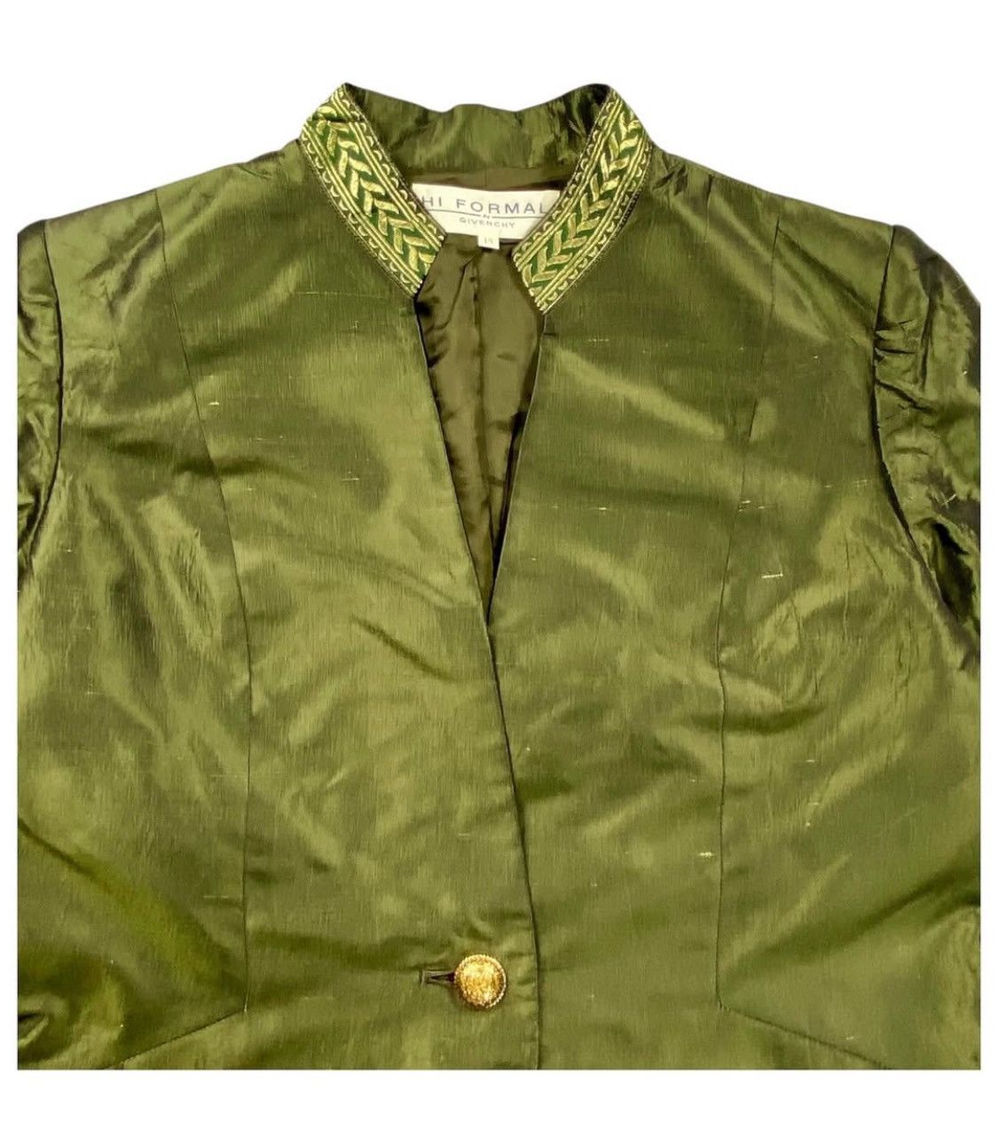 Givenchy × Vintage Vintage Givenchy Silk Blazer Rare Design Size M / US 6-8 / IT 42-44 - 2 Thumbnail
