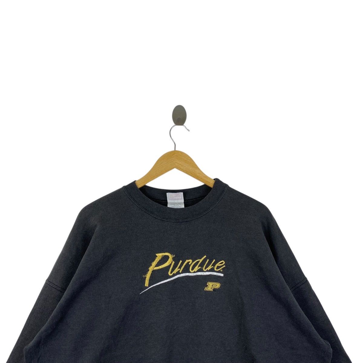 Hanes Vintage 90s PURDUE UNIVERSITY Embroidered Logo Size US XXL / EU 58 / 5 - 2 Thumbnail