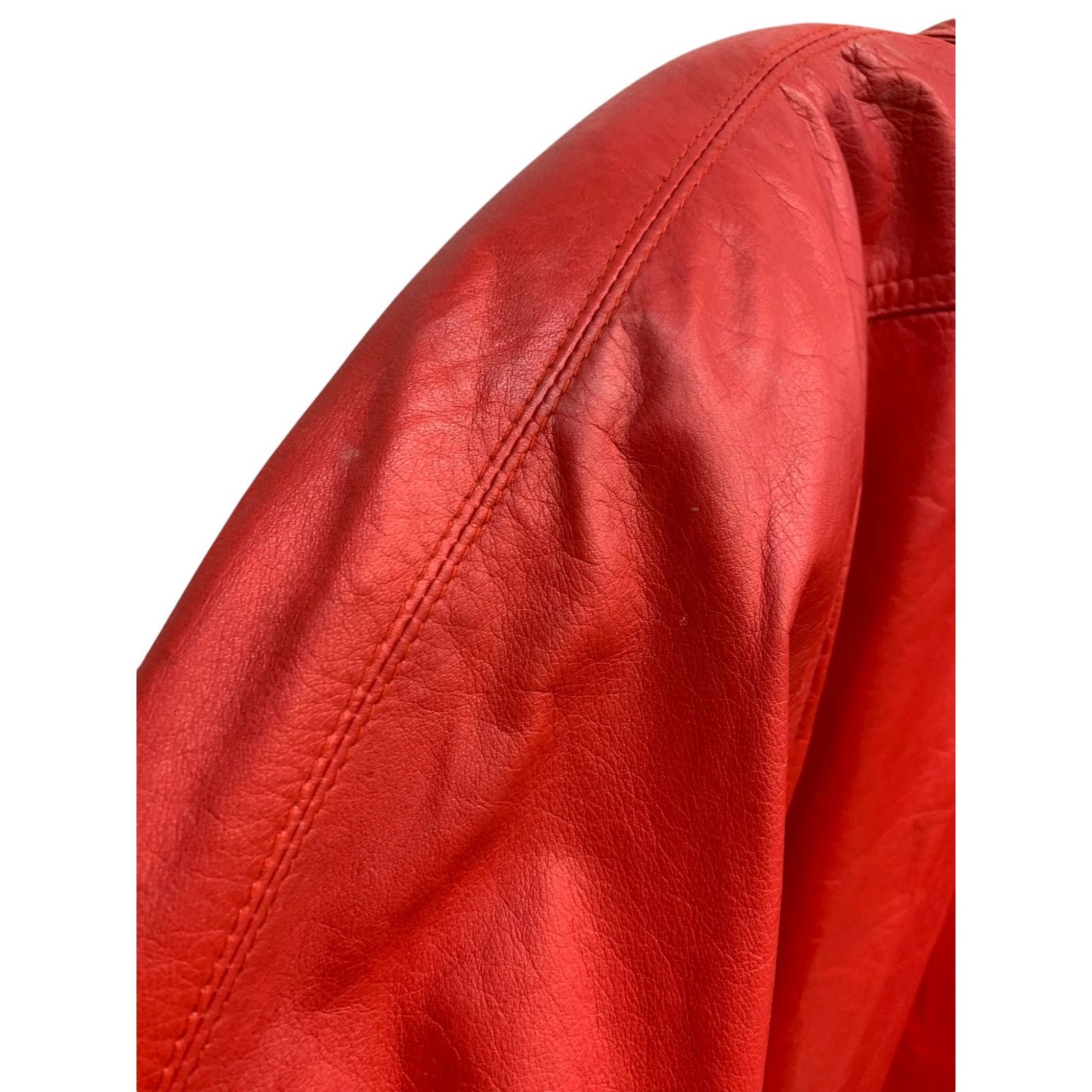 Toffs Vintage Toff's Red Leather Jacket SZ M/ 39 Size M / US 6-8 / IT 42-44 - 13 Thumbnail