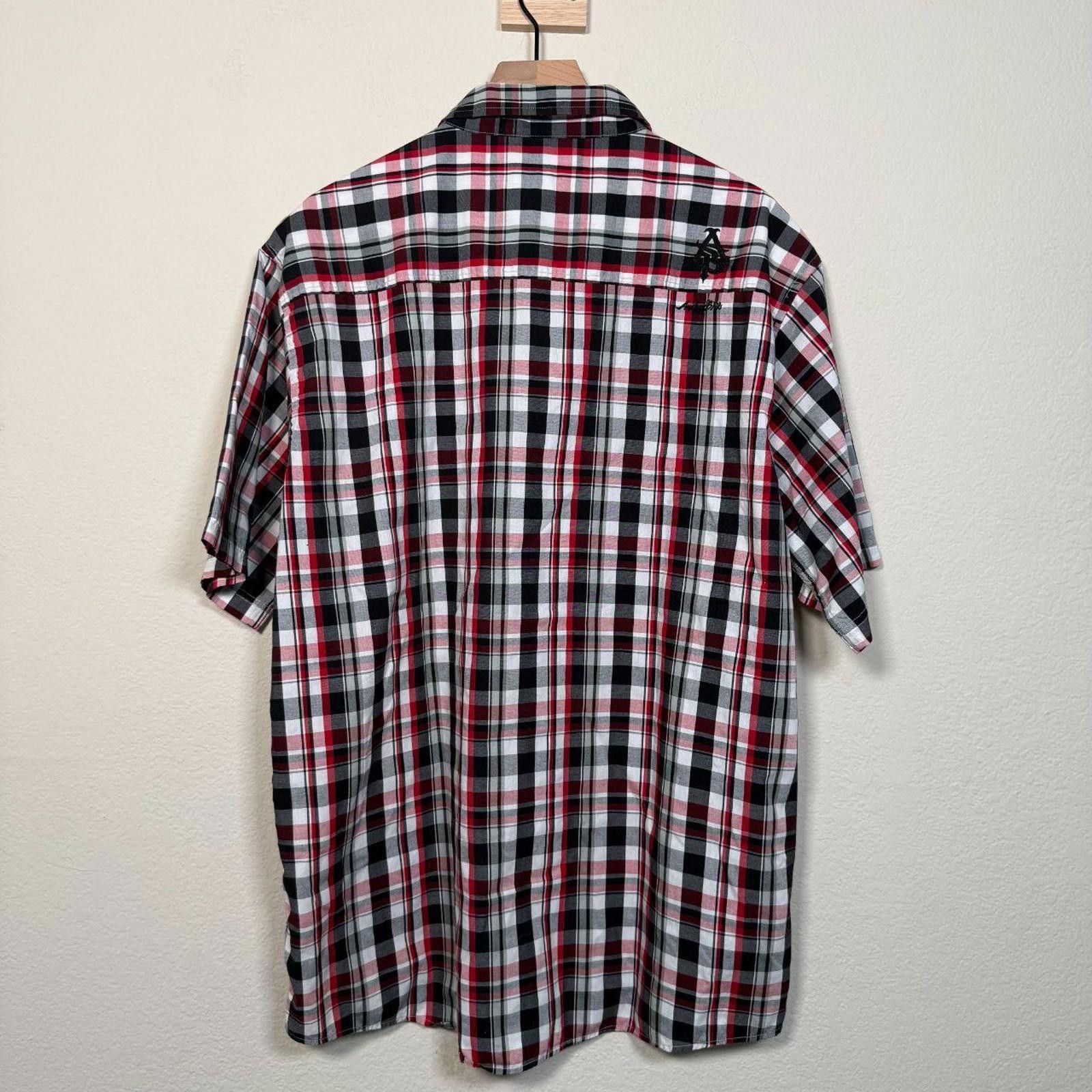 Anchor Blue Anchor Blue Shirt Men's XL Black Red Y2K Vintage Plaid Size US XL / EU 56 / 4 - 6 Thumbnail