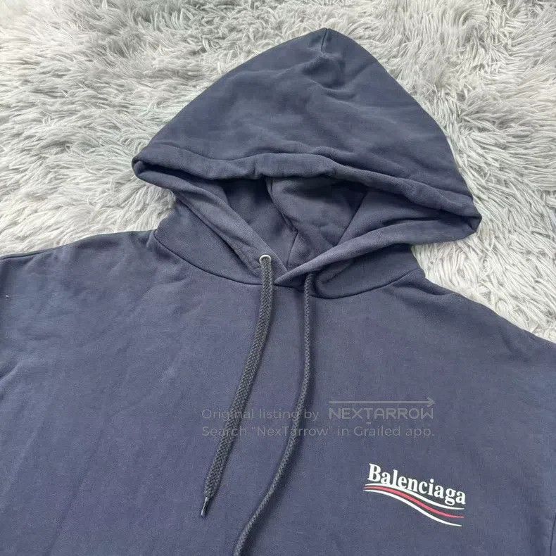 Balenciaga Balenciaga Coke Logo Hoodie Navy Blue Size US L / EU 52-54 / 3 - 2 Thumbnail