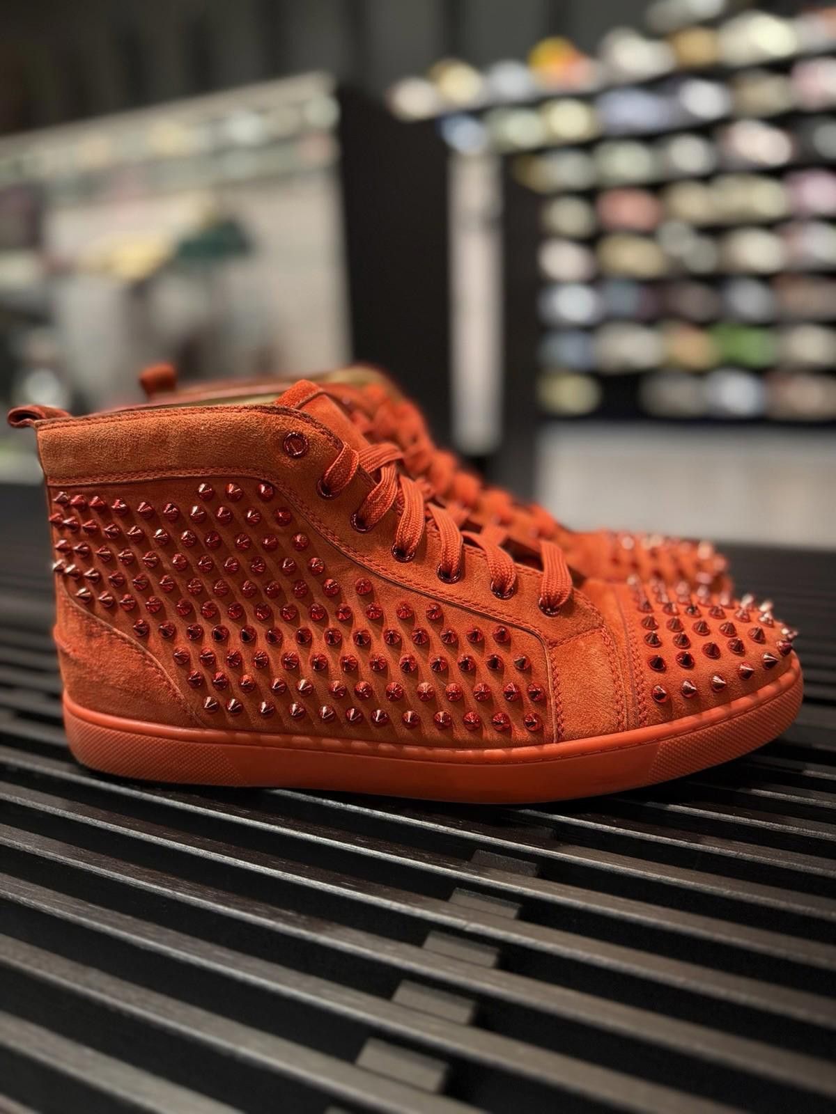 Christian Louboutin Christian Louboutin Red High Top Spike Sneakers 45EU/12US Size US 12 / EU 45 - 2 Thumbnail