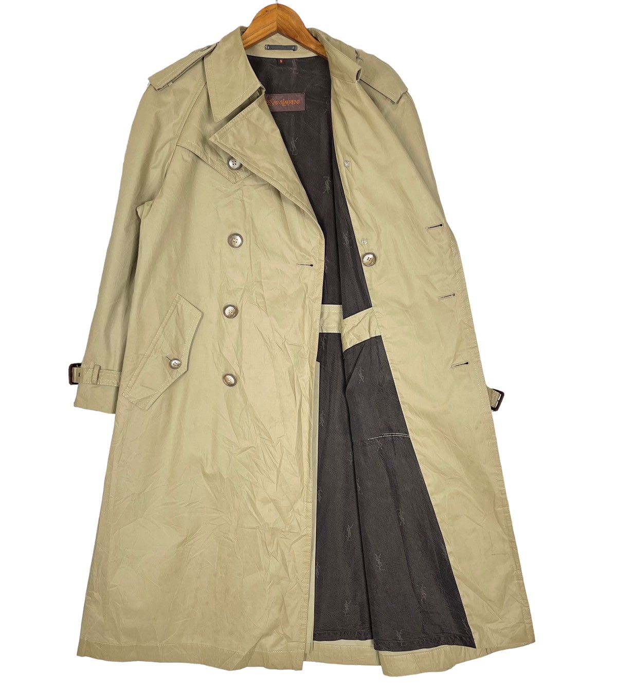 Designer × Vintage × Yves Saint Laurent Vintage YSL Yves Saint Laurent Double Breasted Trench Coat Size S / US 4 / IT 40 - 8 Thumbnail