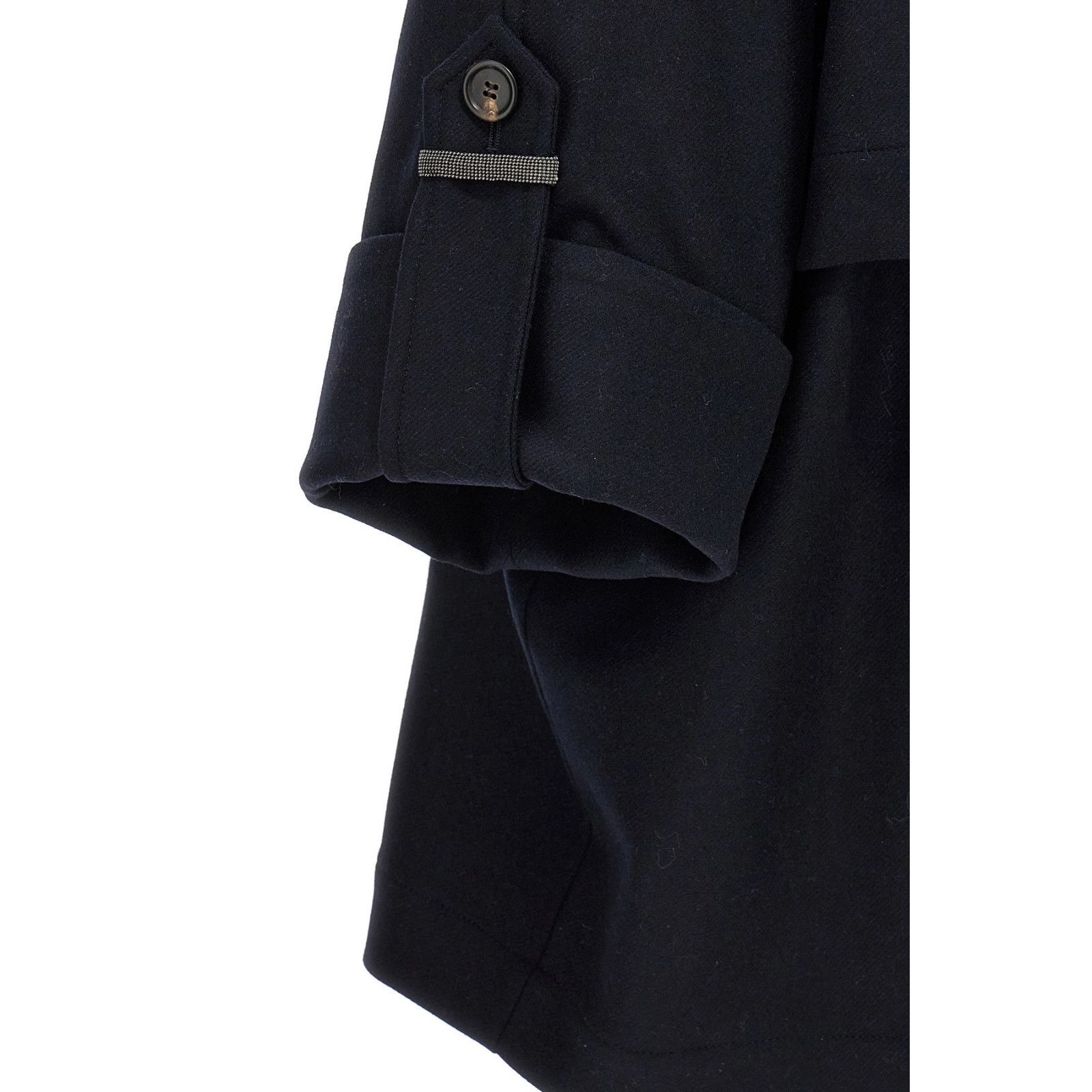 Brunello Cucinelli BRUNELLO CUCINELLI Blue Wool Long Coat New & Authentic (Wome Size XS / US 0-2 / IT 36-38 - 4 Thumbnail