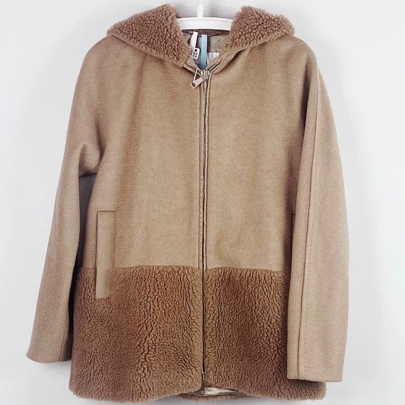 Max Mara MaxMara Camel Hooded Coat with Fleece Trim -dmc Size US M / EU 48-50 / 2 - 1 Thumbnail