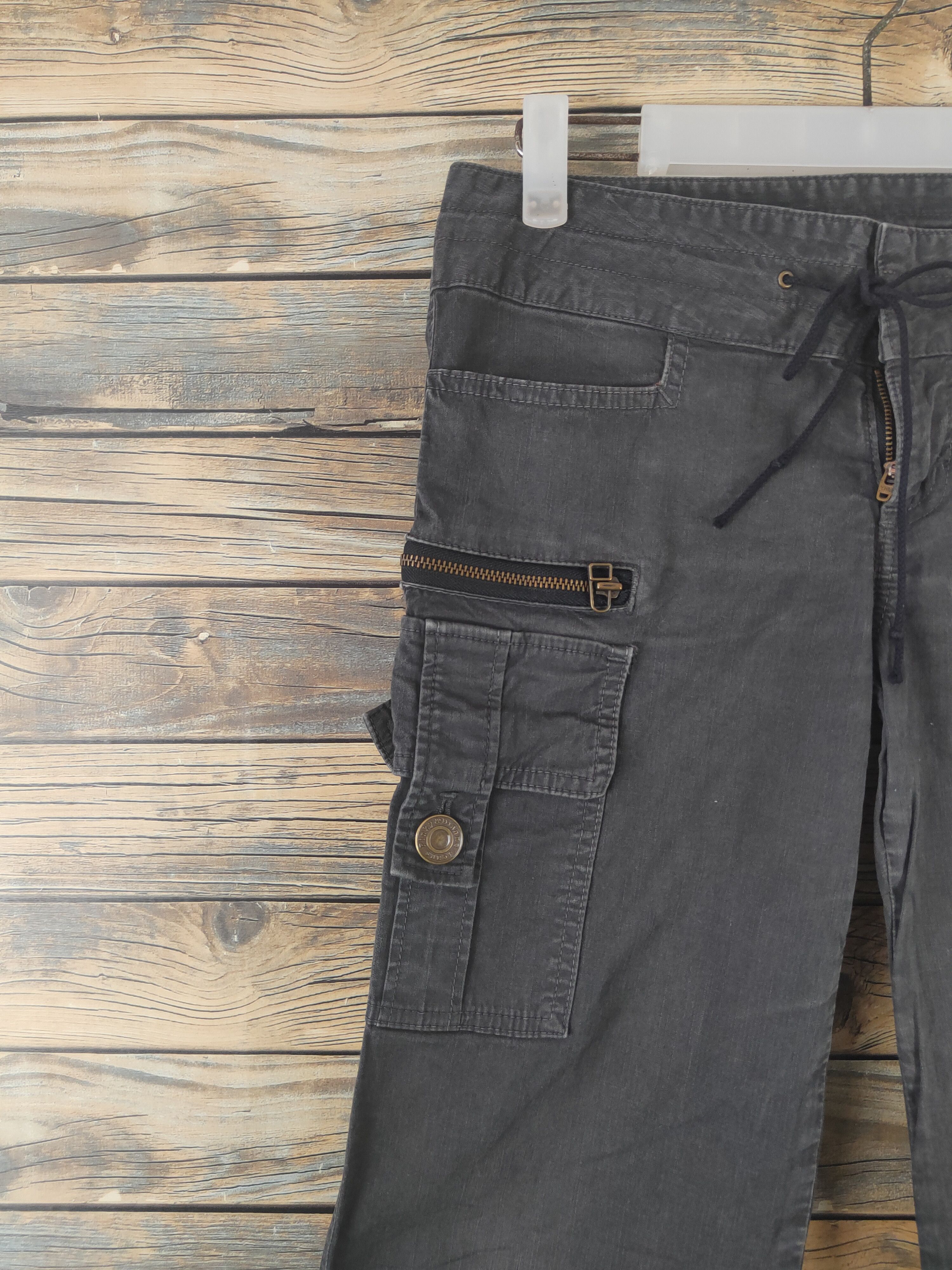 Japanese Brand DL Pinky&Dianne Black Multipocket Cargo Pants #2045 Size 29" - 3 Thumbnail
